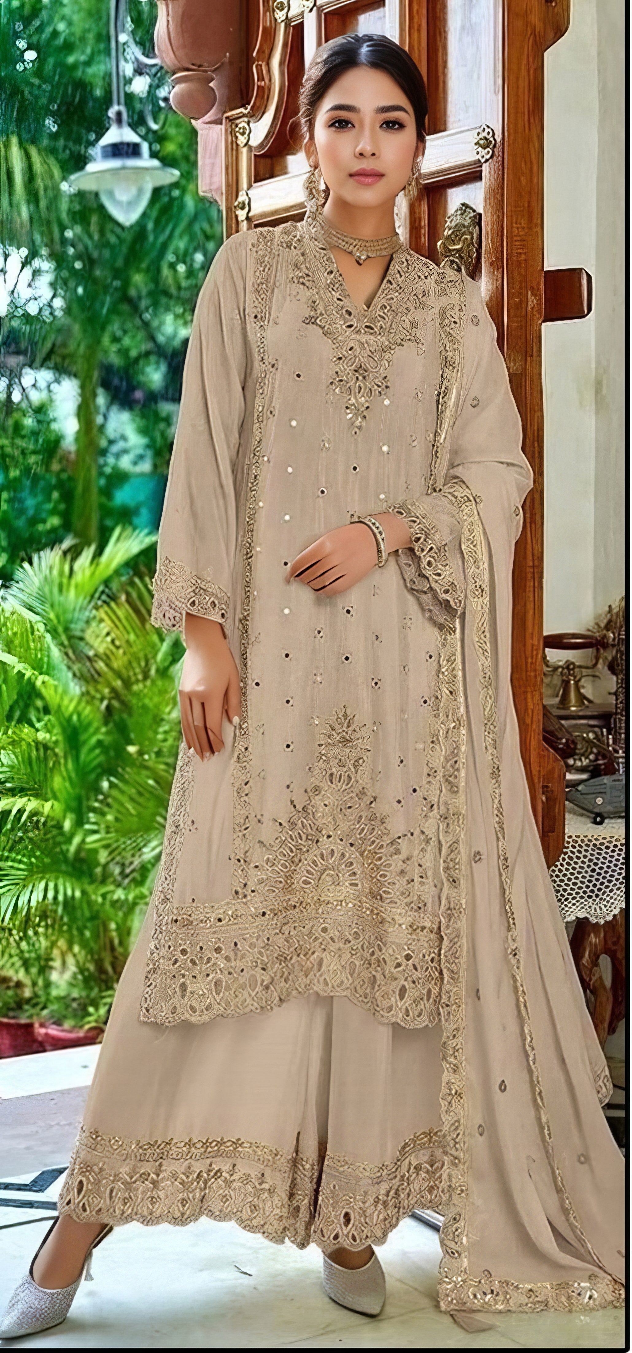 Fine Feel Digital Printed Sharara LXSR0048