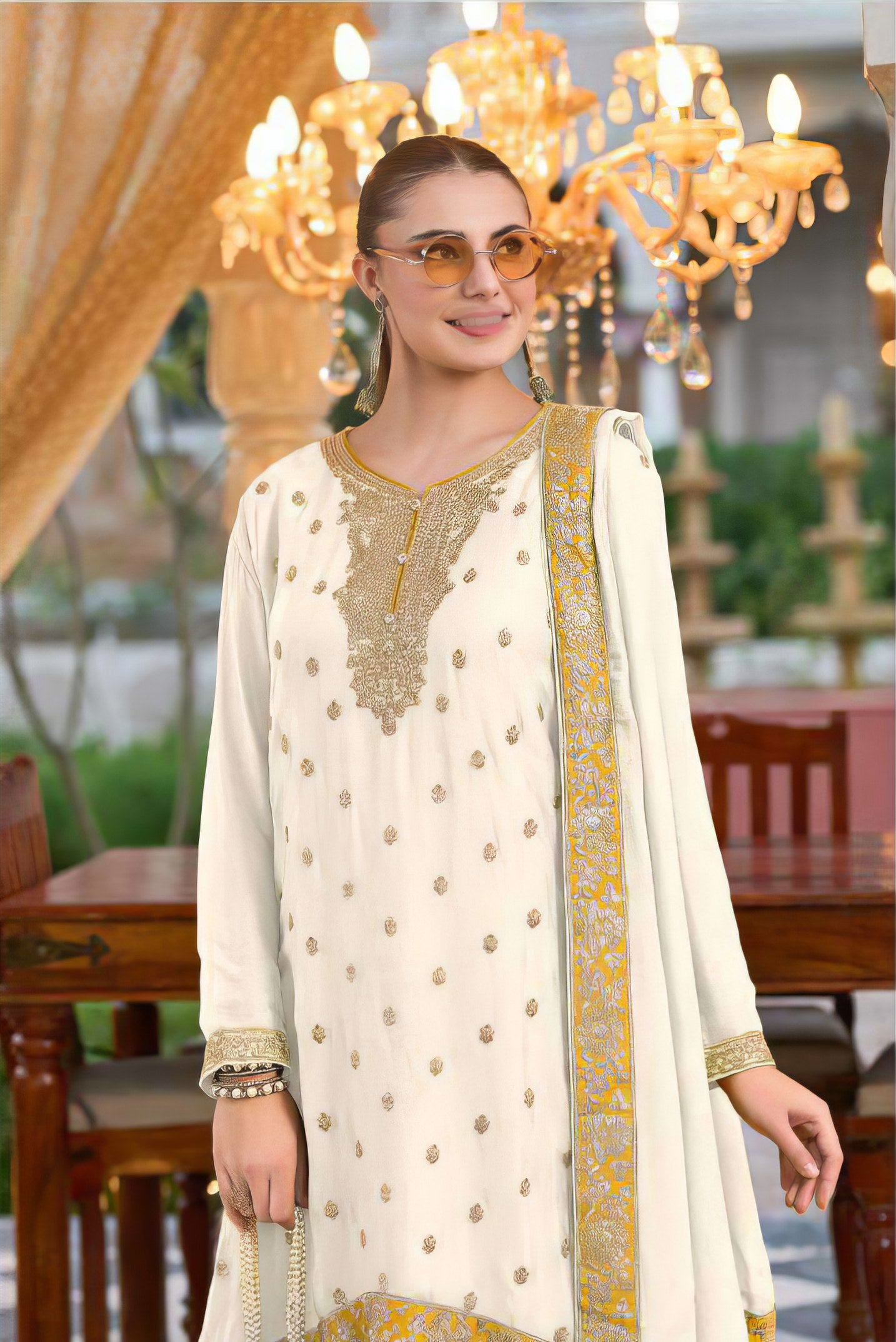 Chinon Charm Embroidered Pakistani suit LXPK0026