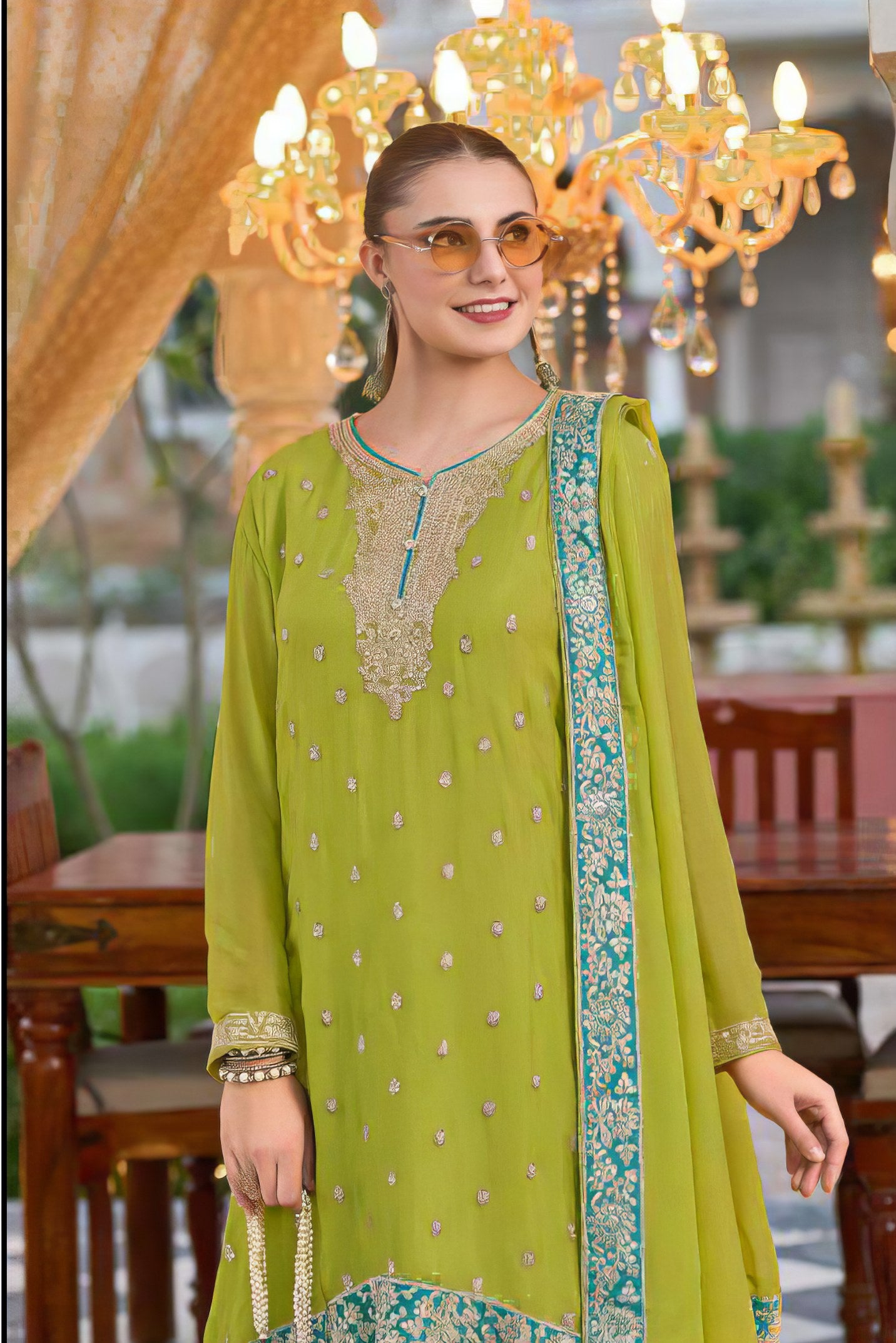 Chinon Charm Embroidered Pakistani suit LXPK0026