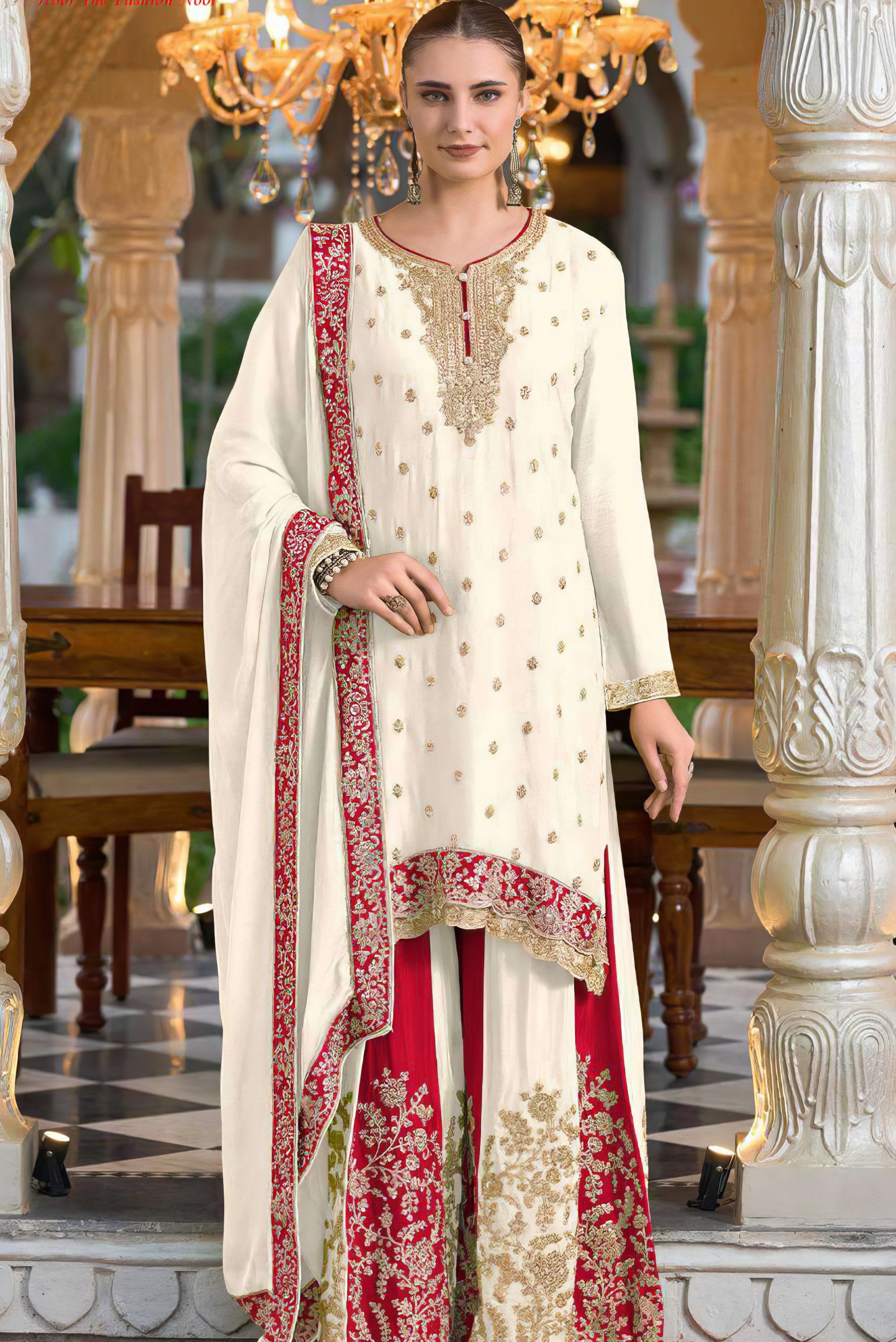 Chinon Charm Embroidered Pakistani suit LXPK0026