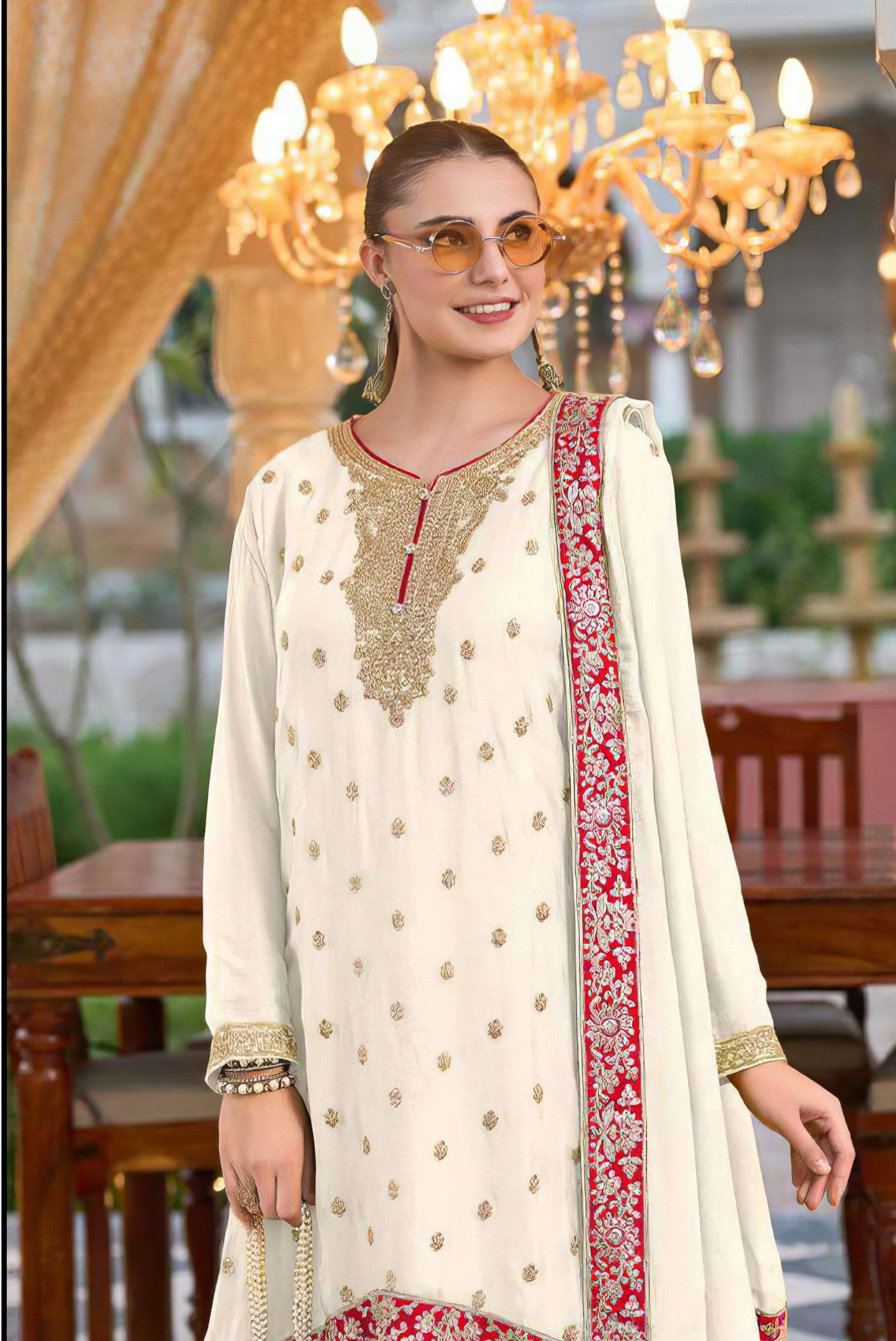 Chinon Charm Embroidered Pakistani suit LXPK0026