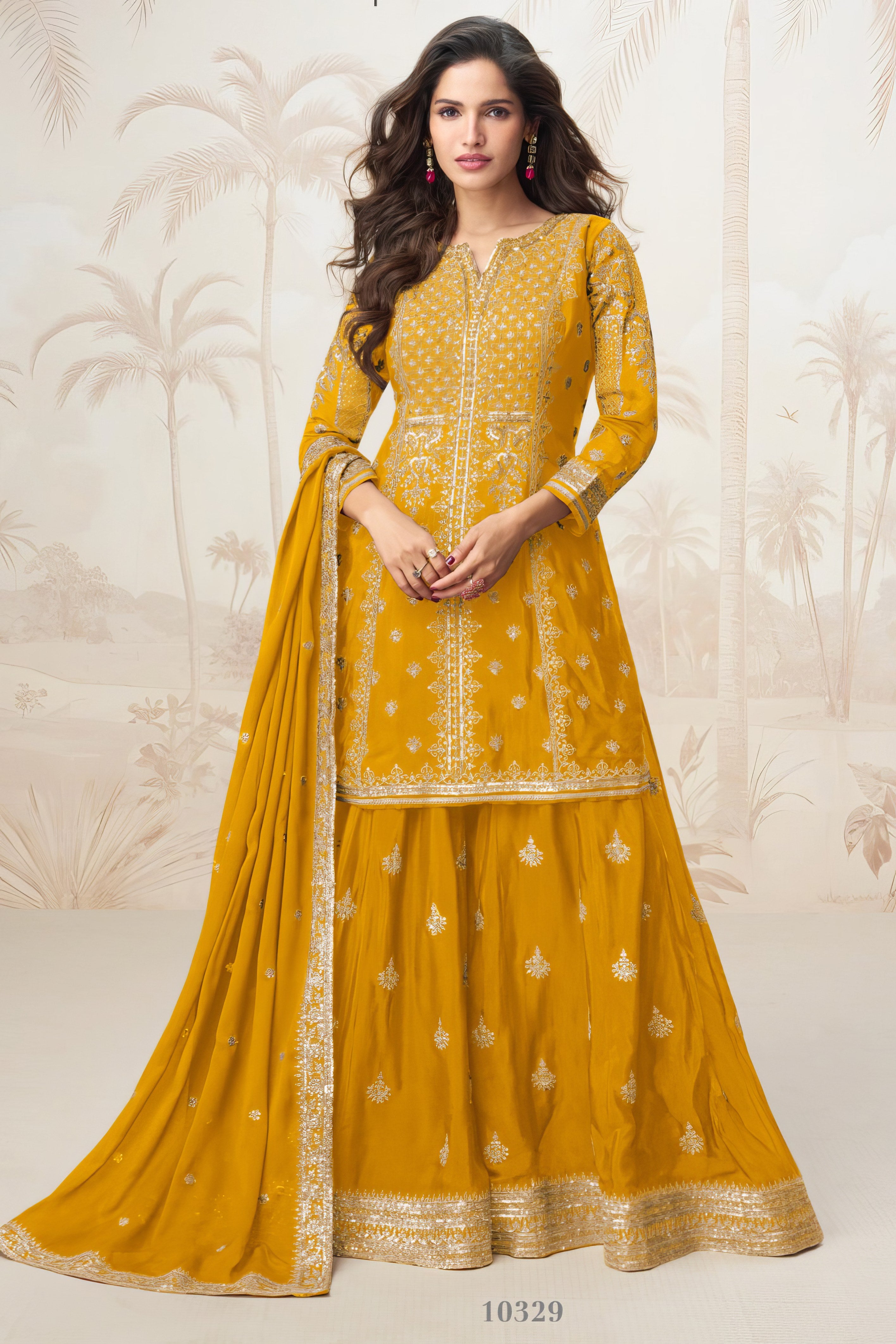 Premium chinnon Silky Sharara SuitLXSR0051