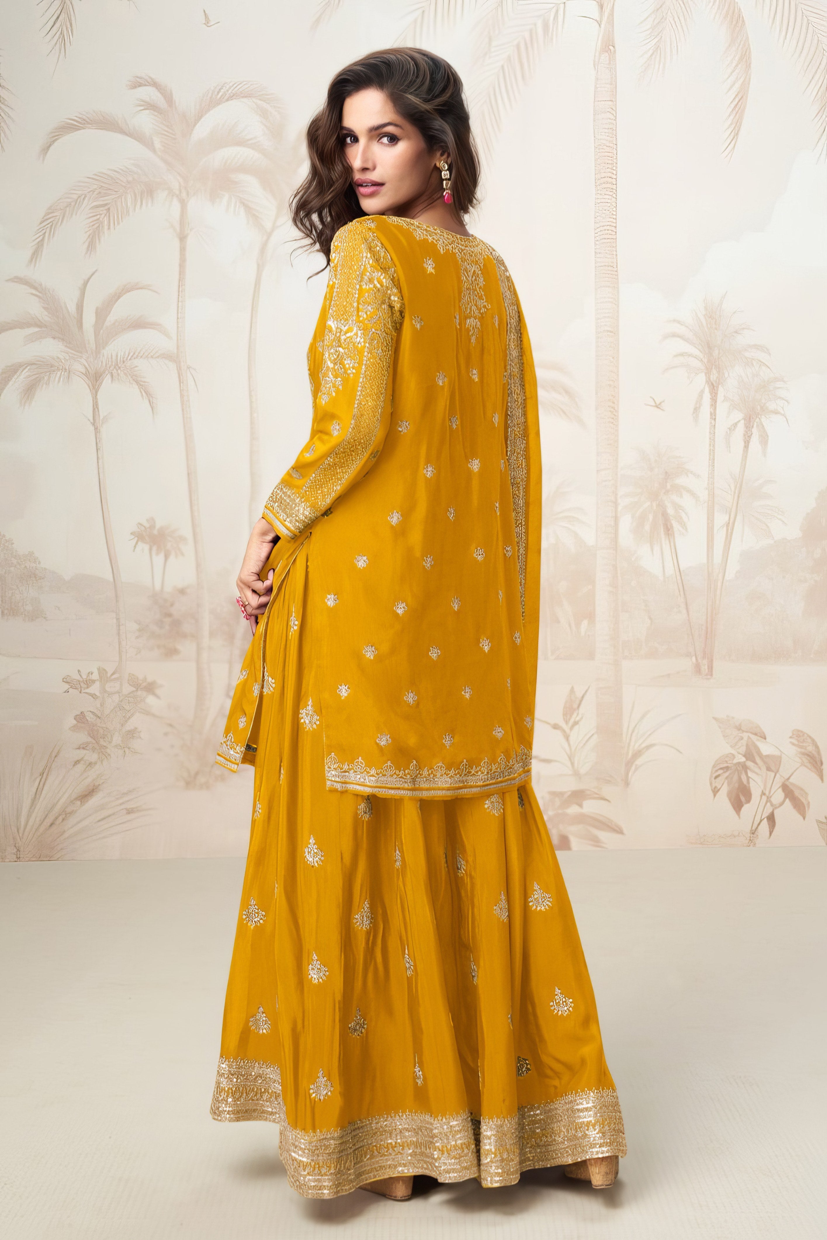 Premium chinnon Silky Sharara SuitLXSR0051