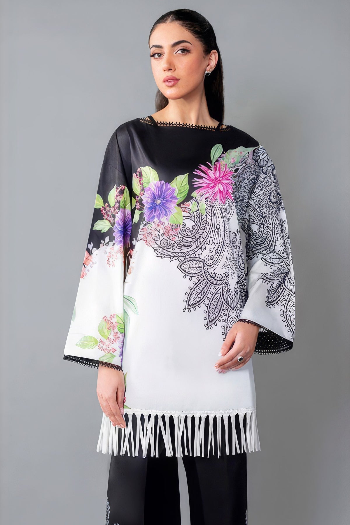 Black & white Printed CO'ORD SET CD0004