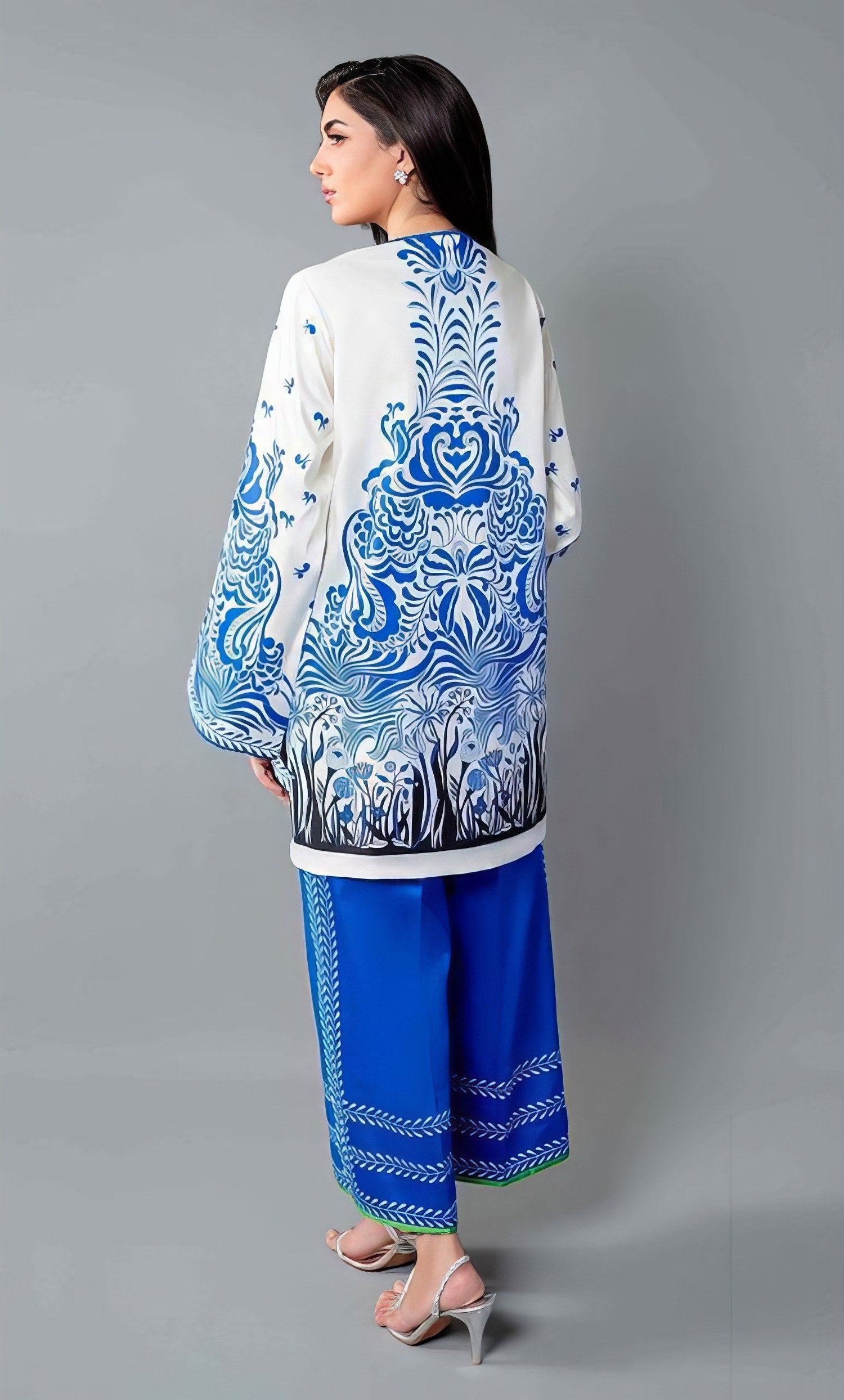 Sky blue & White Printed CO'ORD SET CD0005
