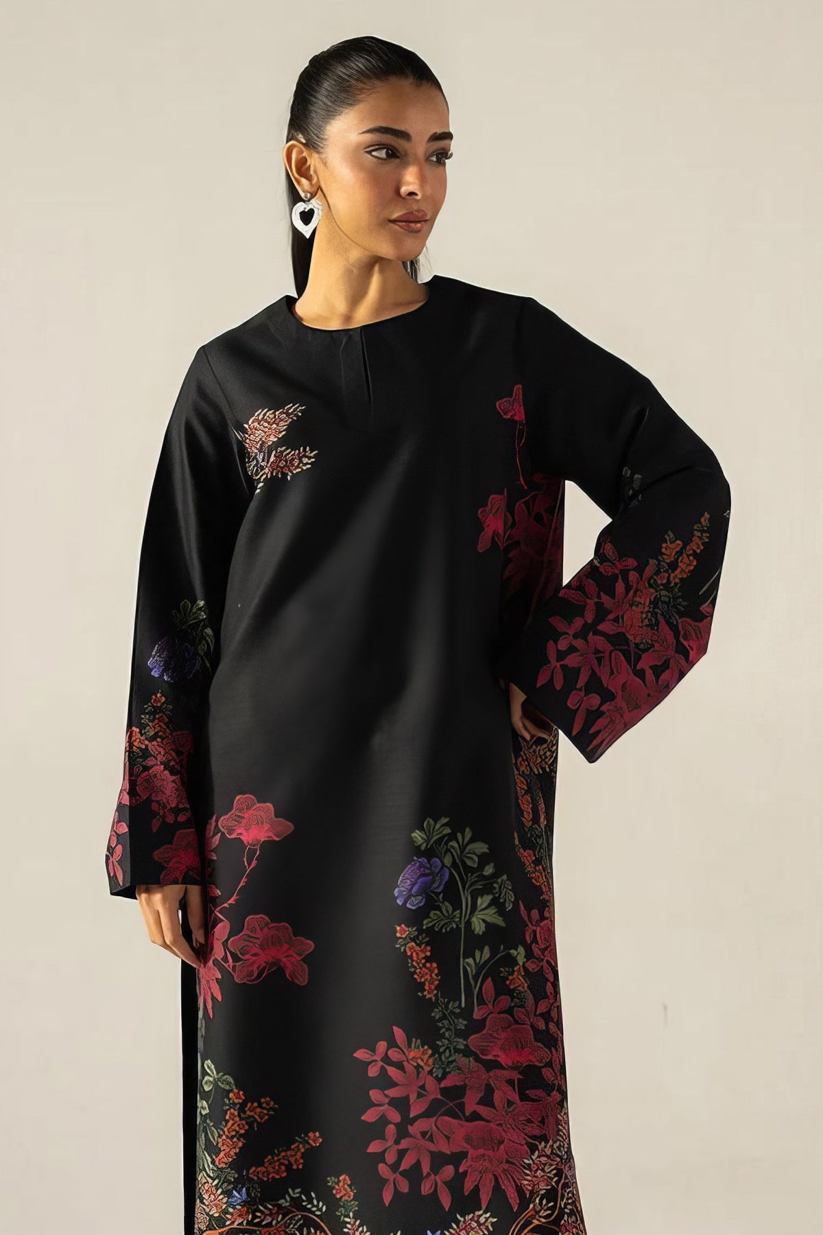 Black & Red Printed CO'ORD SET CD0007