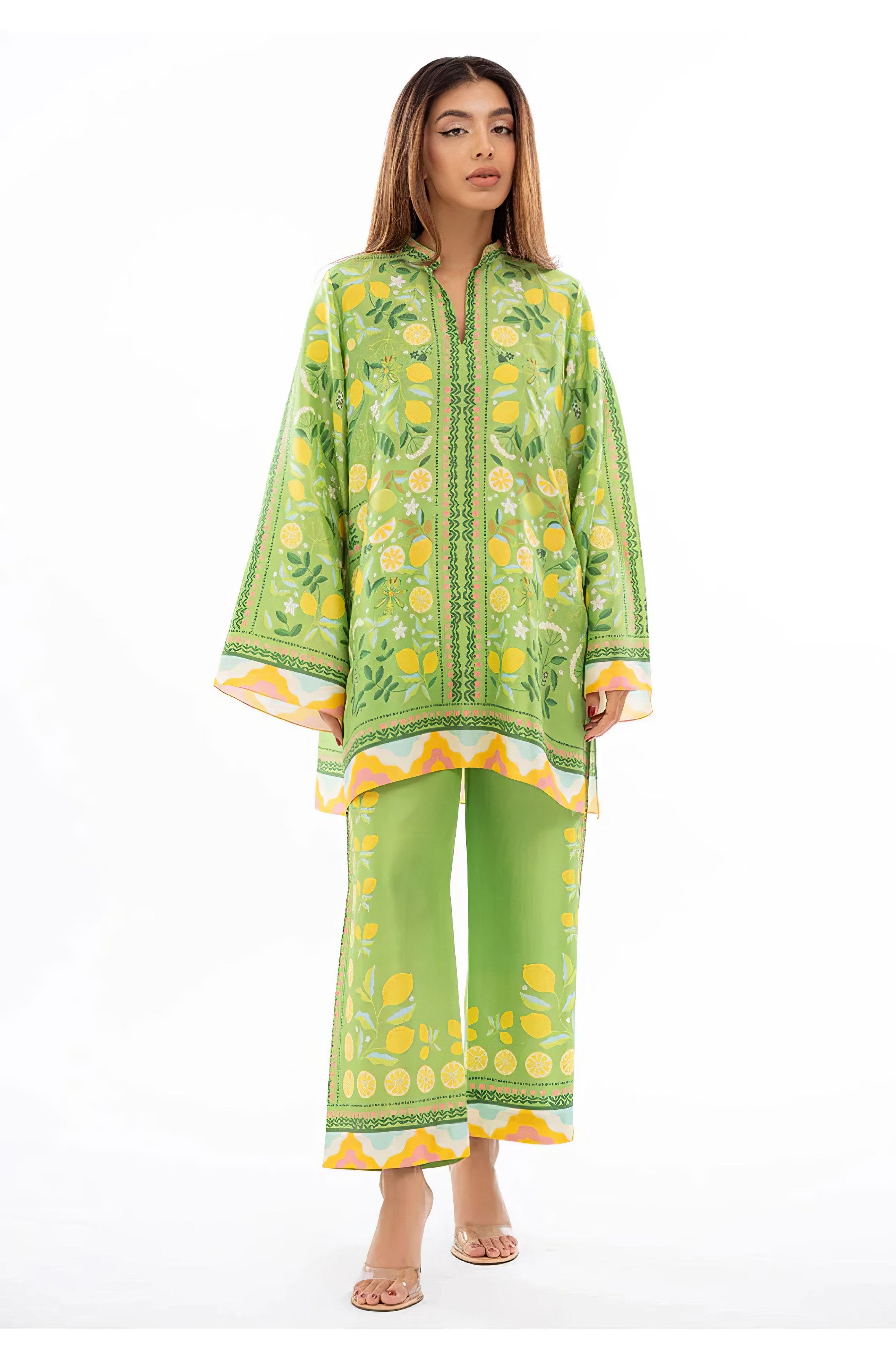 Green Colour Floral CO'ORD SET CD0027