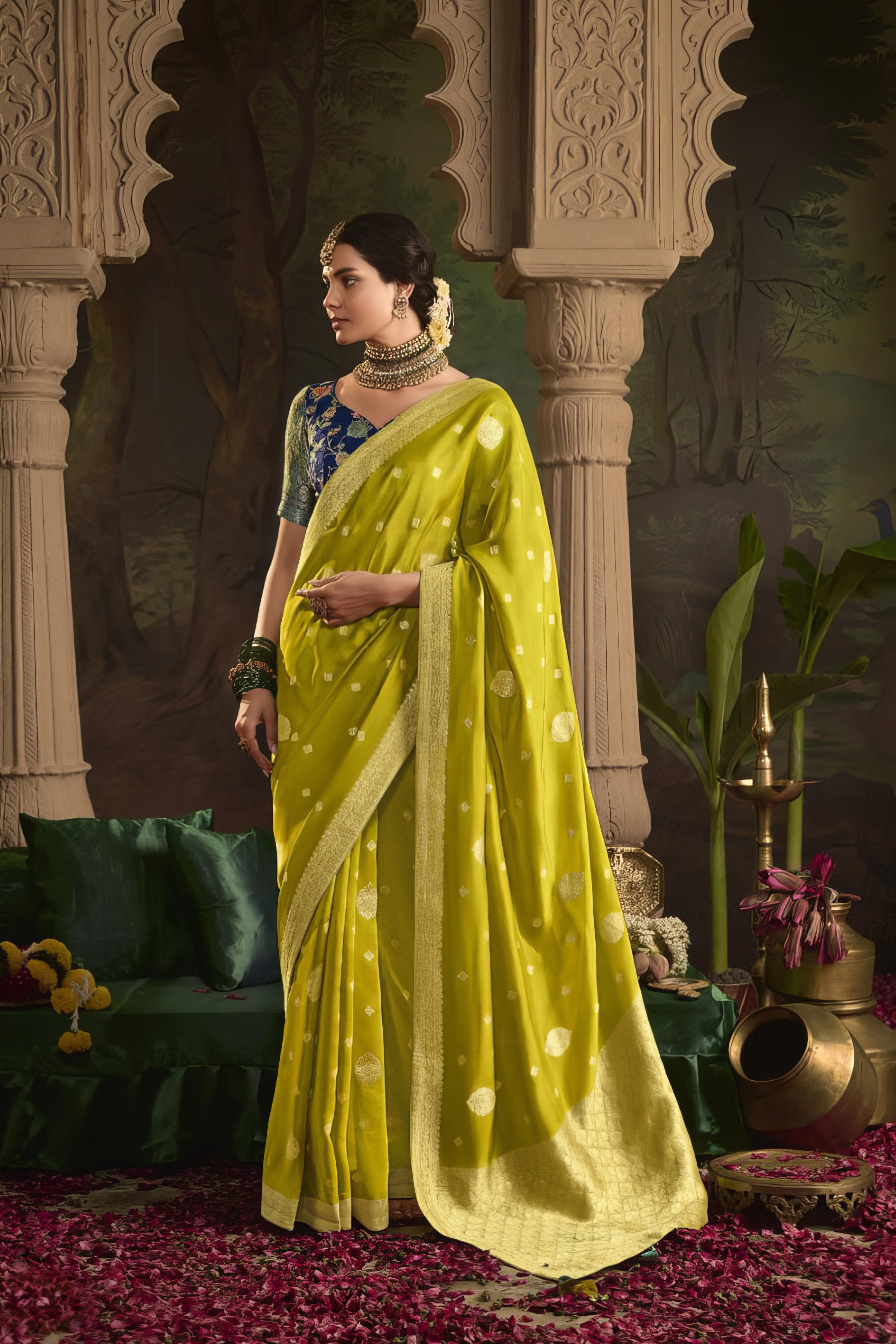 Kora Banarasi Art Silk Saree Saree LXSE00064