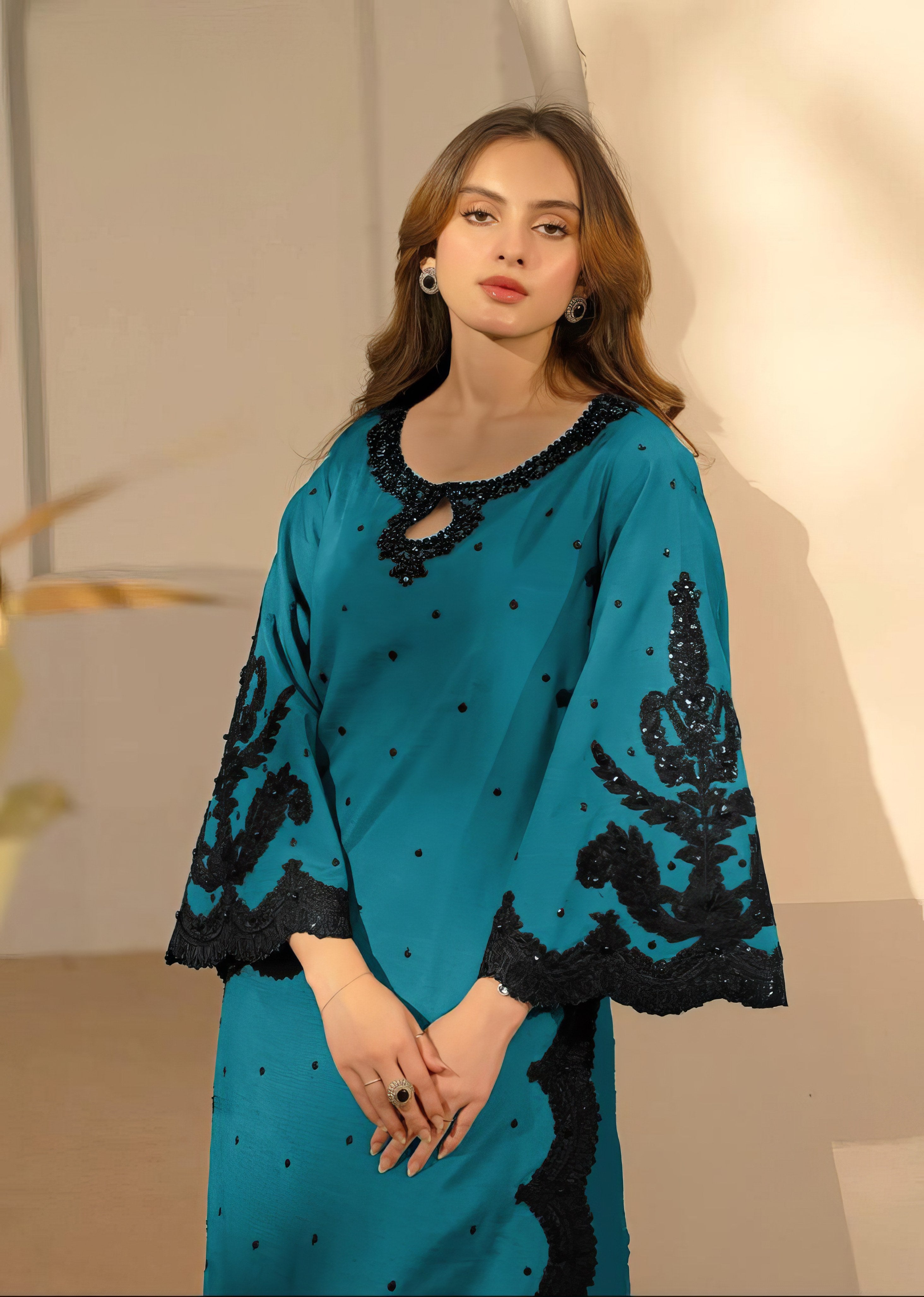Ishya Cutwork Bell Sleeve Pakistani Suit LXPK0074