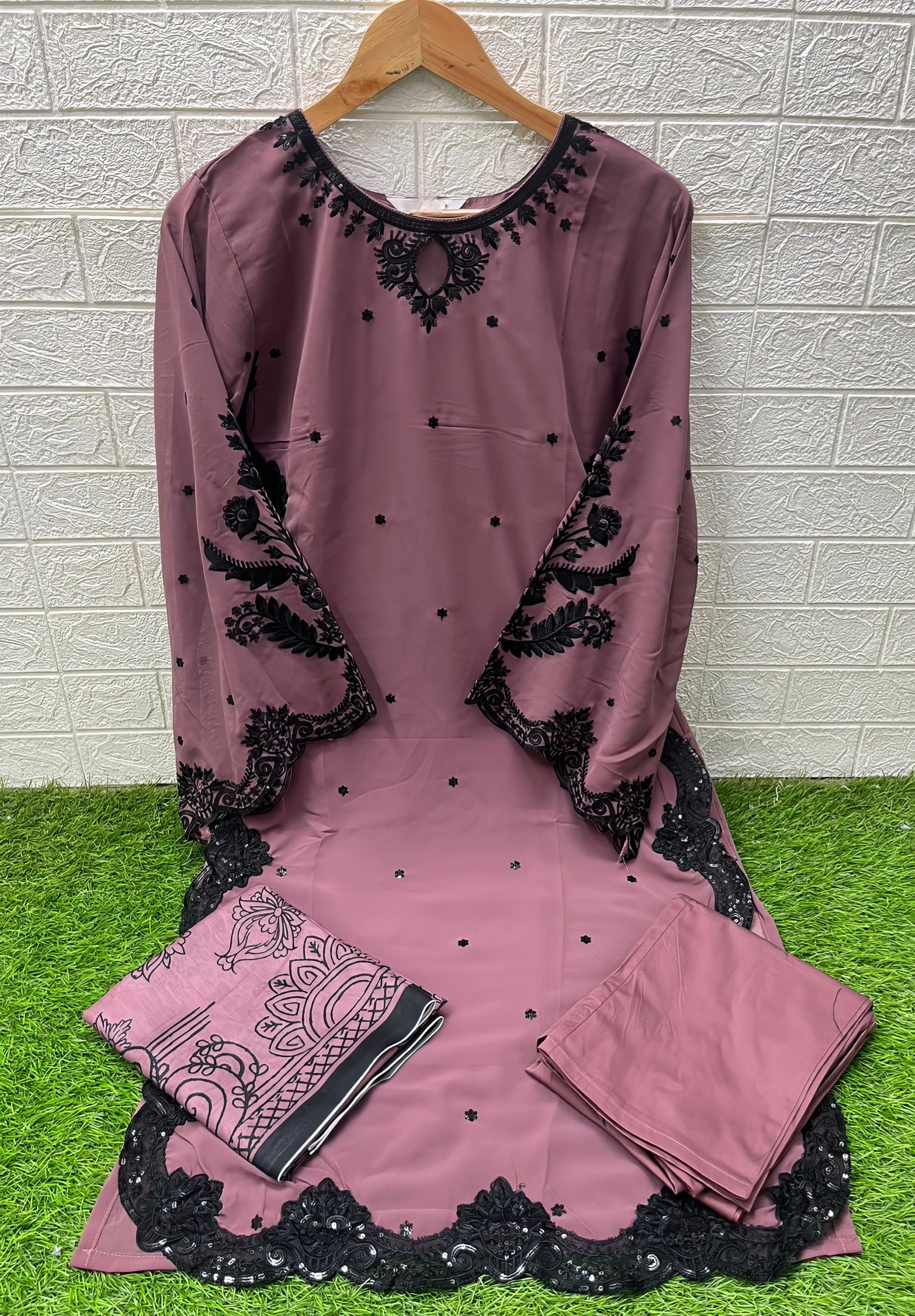 Ishya Cutwork Bell Sleeve Pakistani Suit LXPK0074