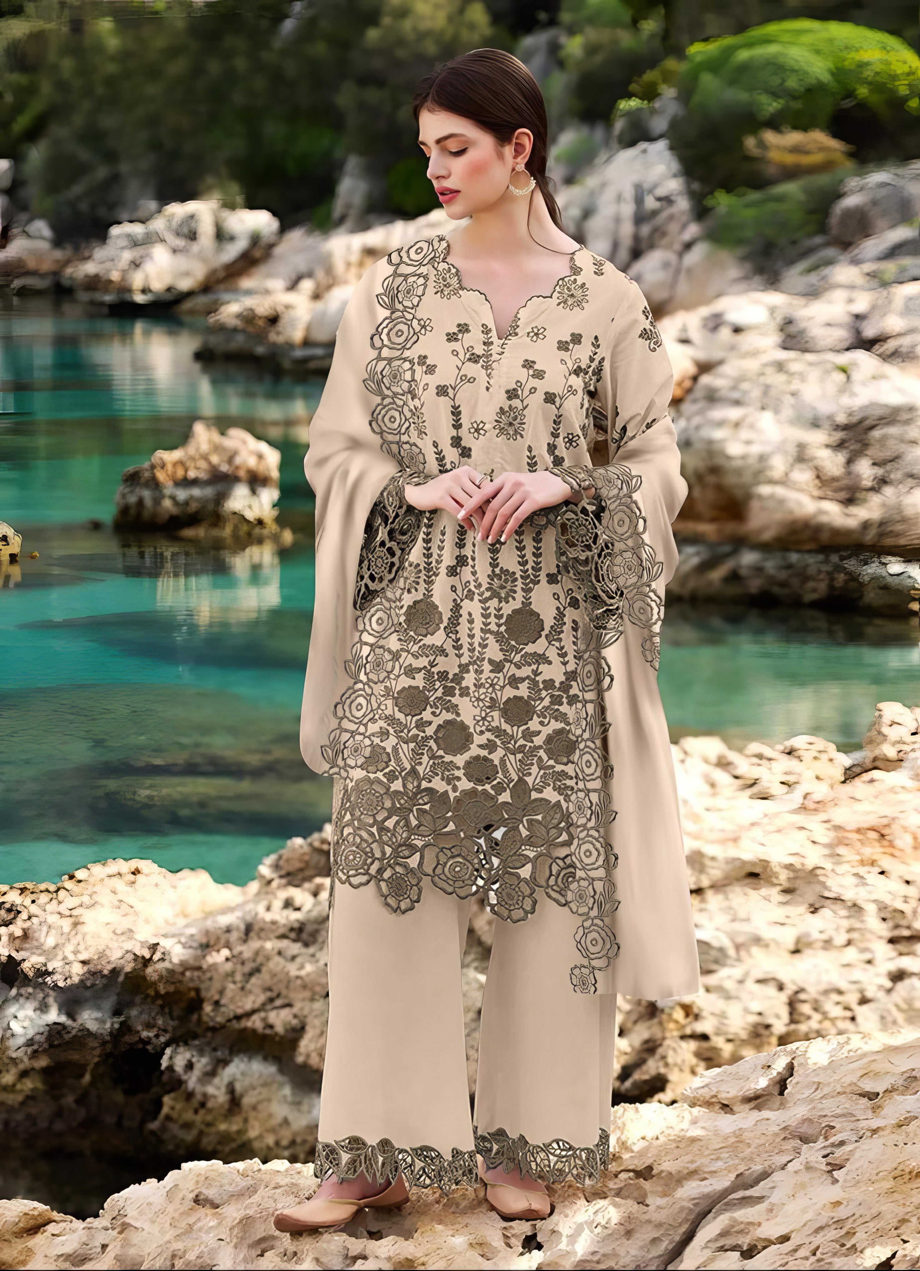 Falak Vichitra Cutwork Pakistani Suit LXPK0076