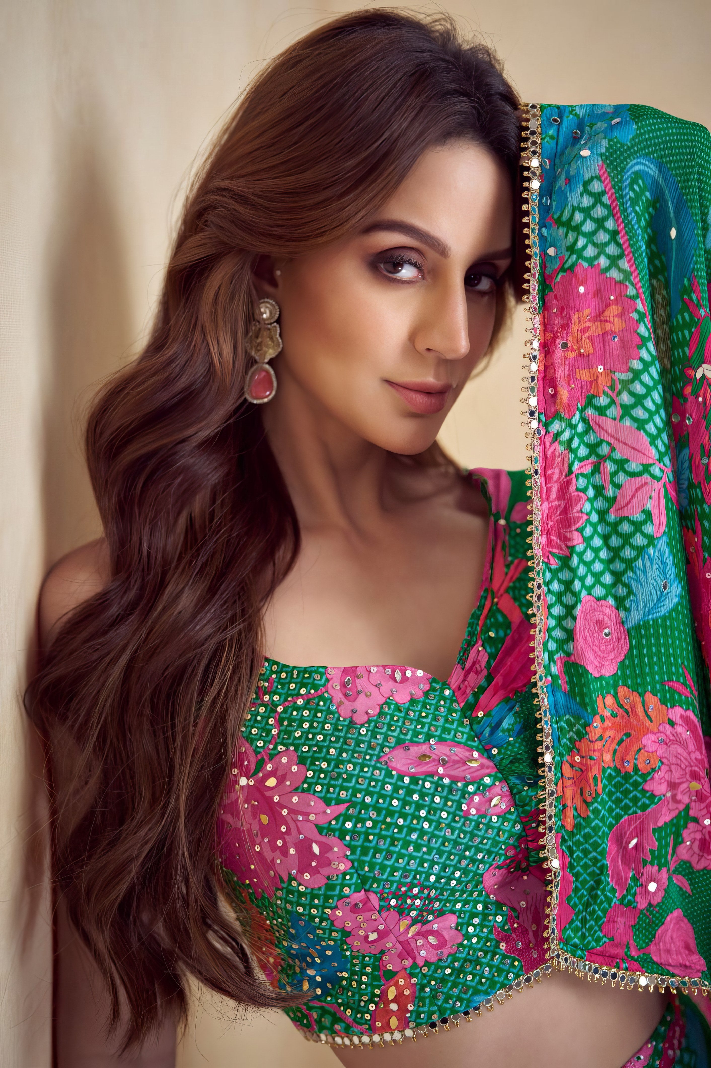 Floral Design Digital Printed Sharara LXSR0061