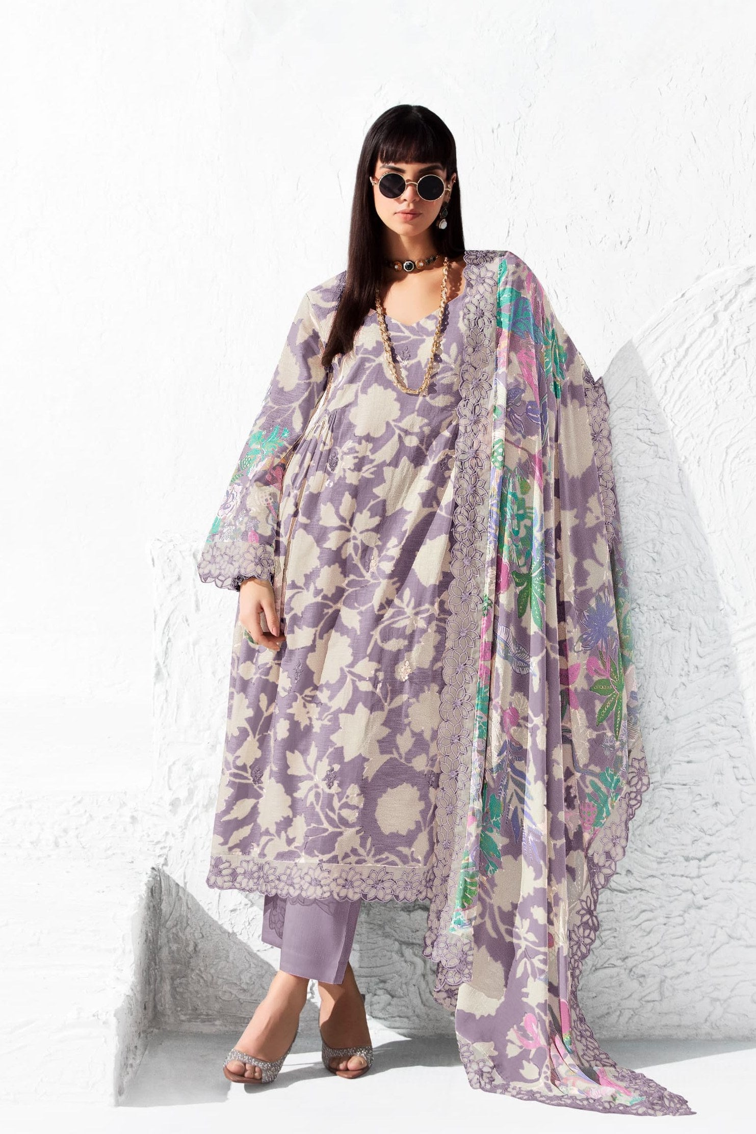 Zahra Muslin Charm Luxury Suit LXST0049