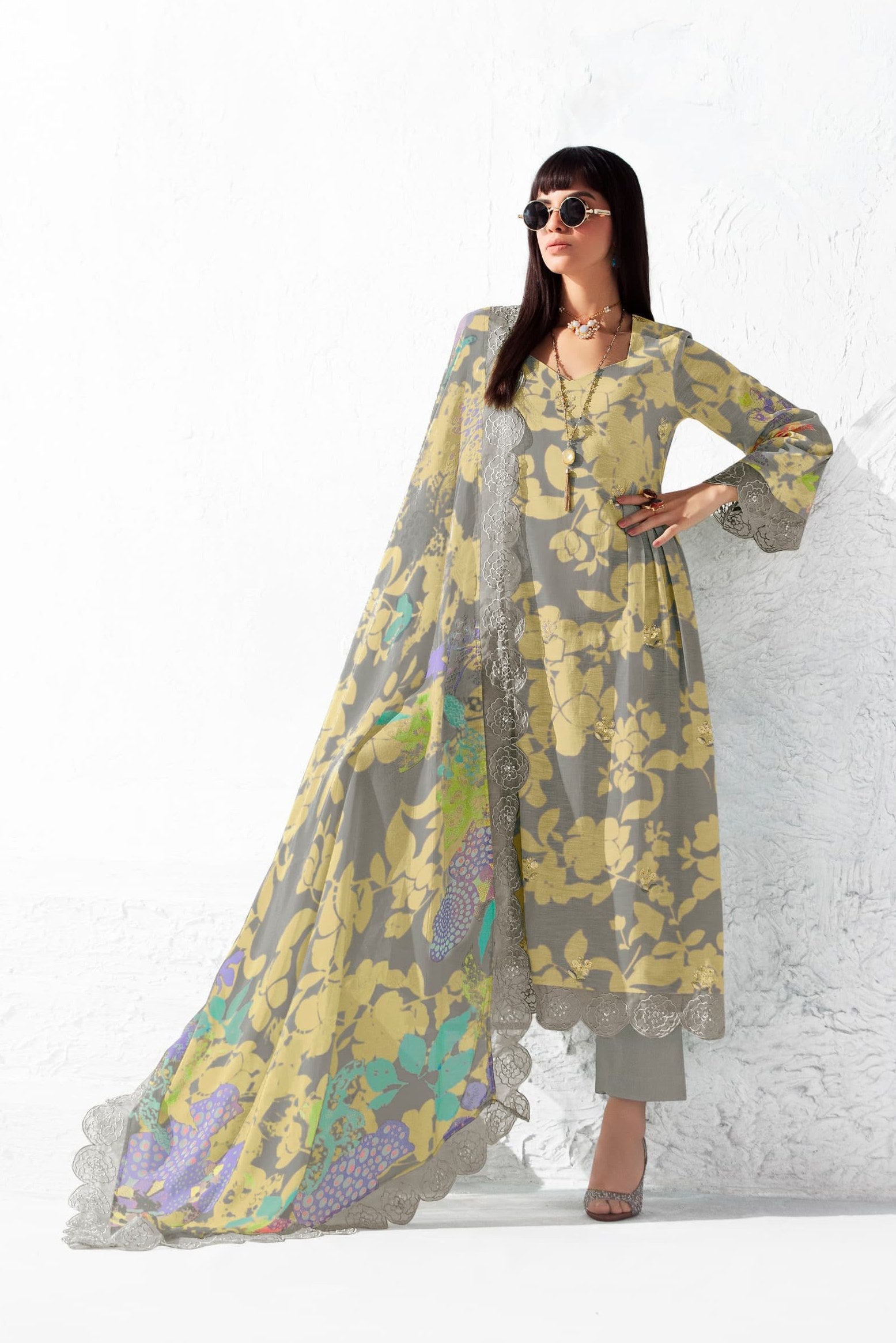 Zahra Muslin Charm Luxury Suit LXST0049