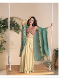 Premium Real Chinon Silky Lehenga LXLG0020