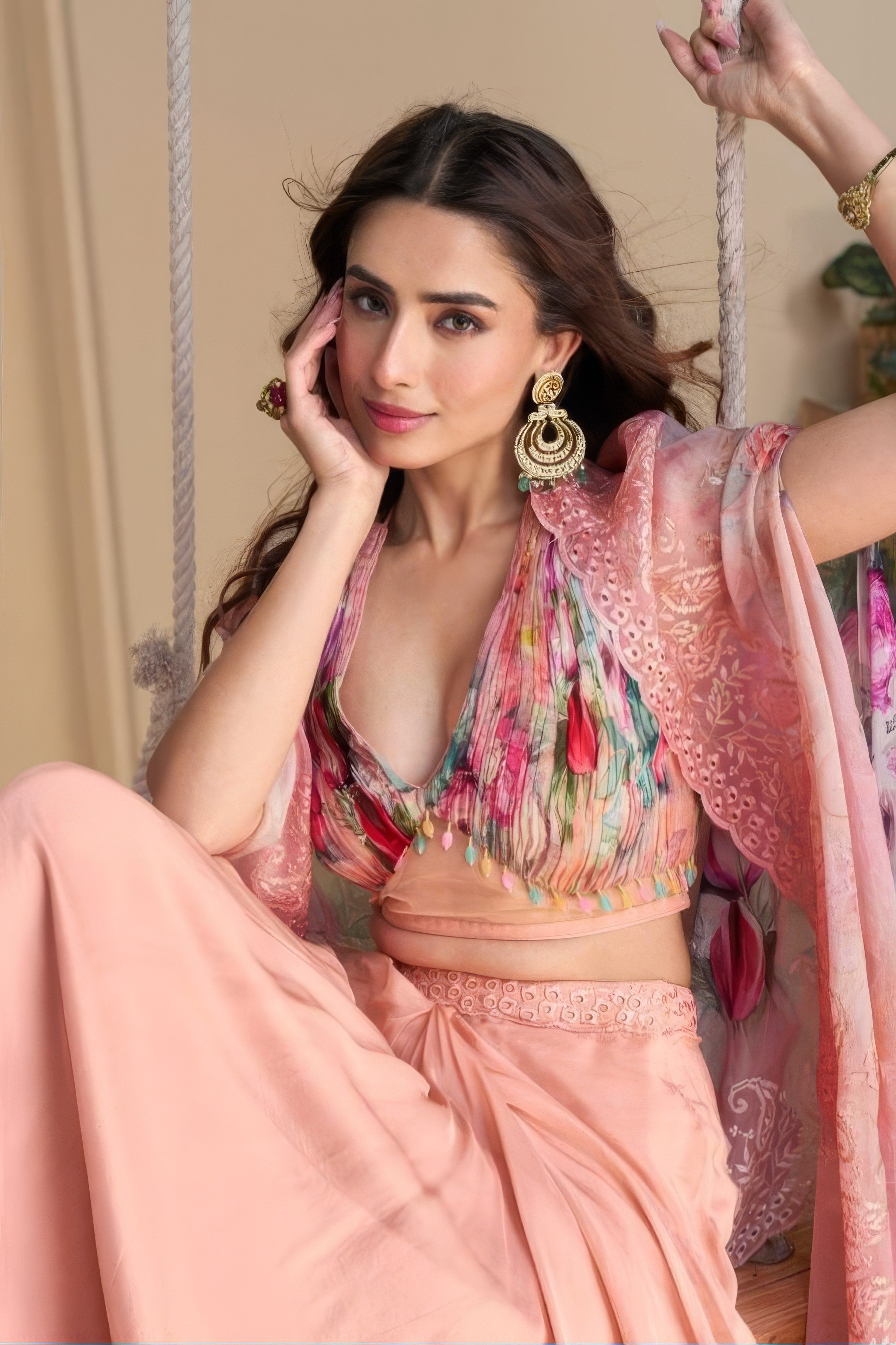 Petal Whisper Chinon Lehenga LXLG0021