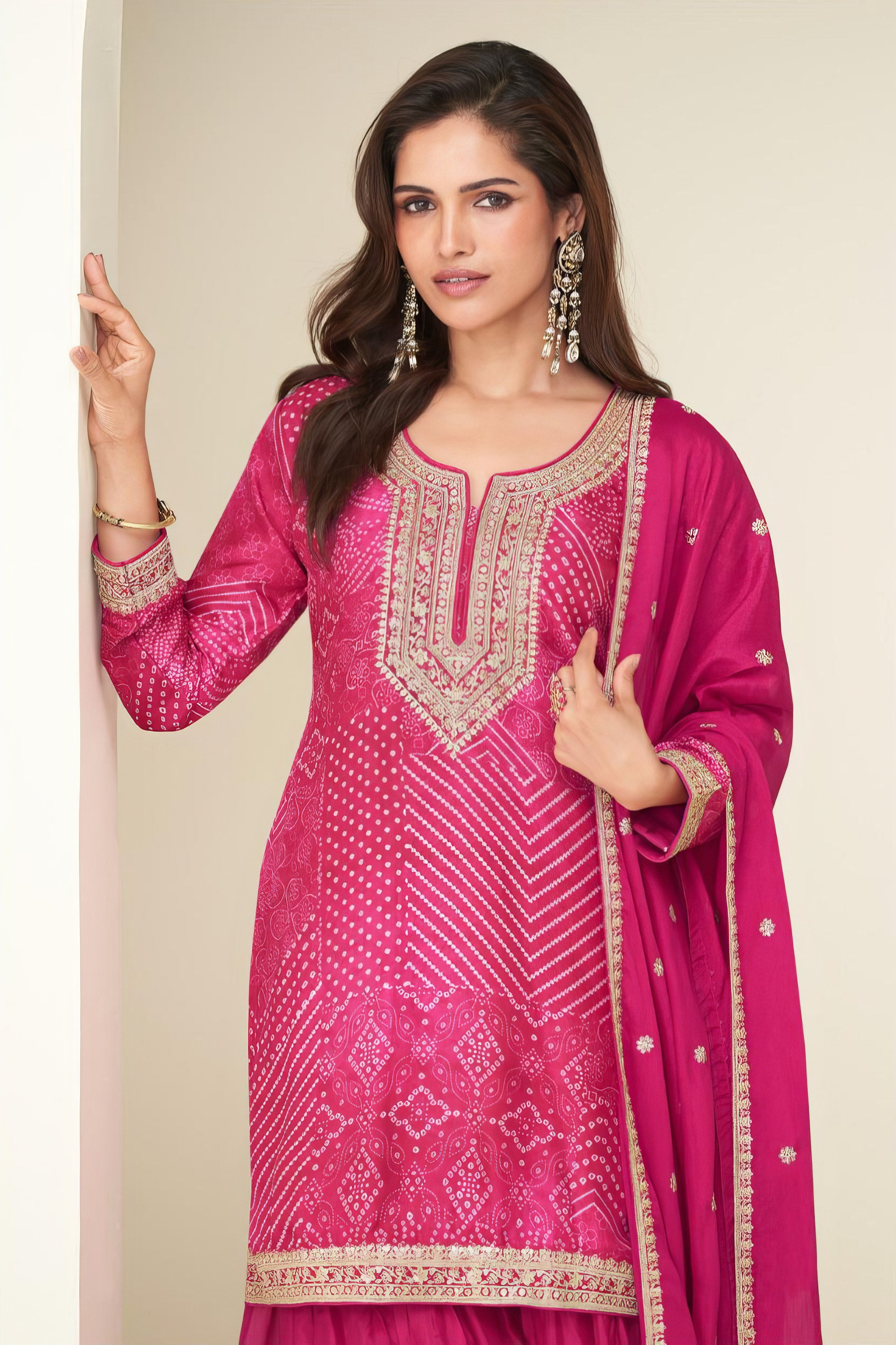 Premium Real Chinon Silk Sharara LXSR0080