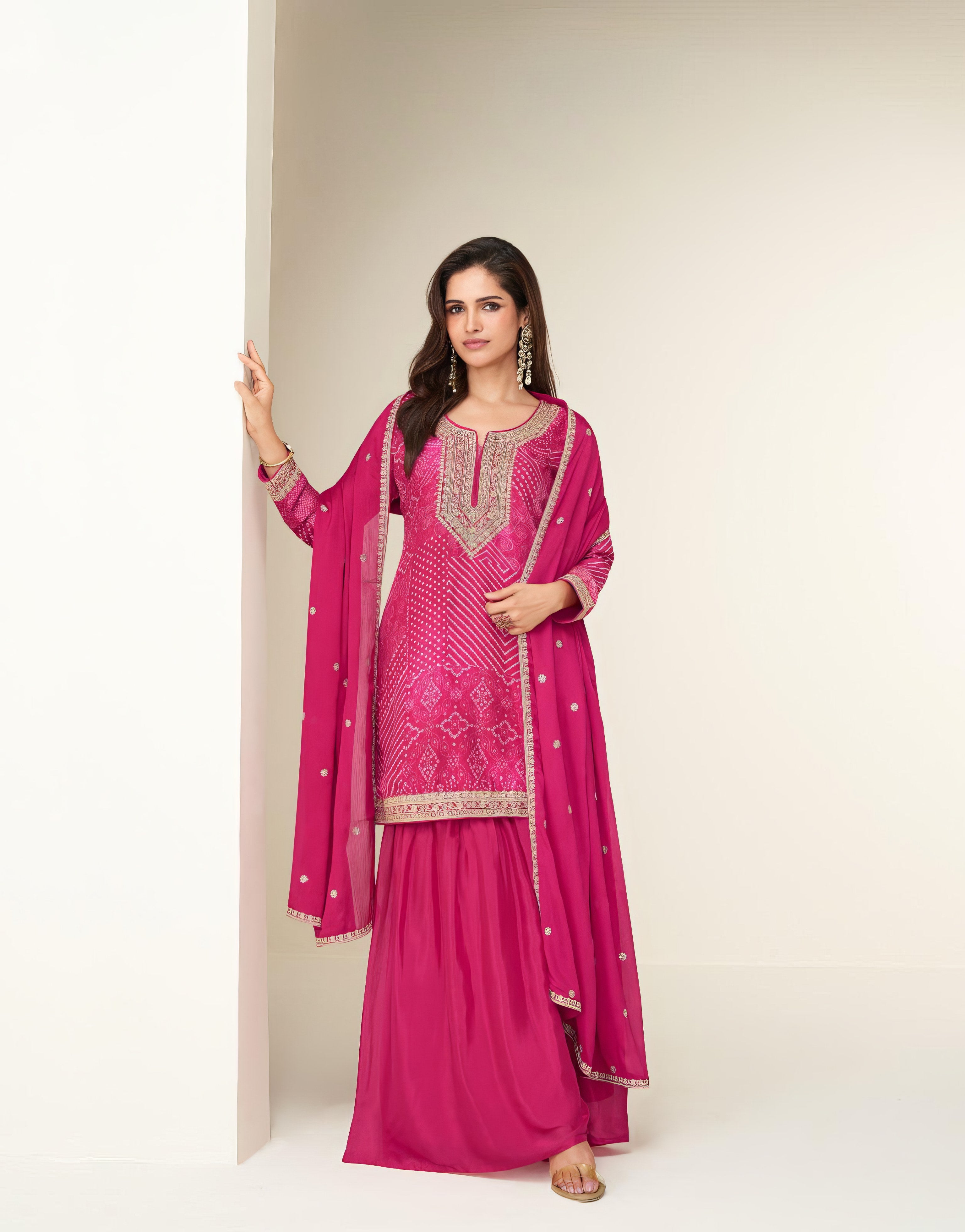 Premium Real Chinon Silk Sharara LXSR0080