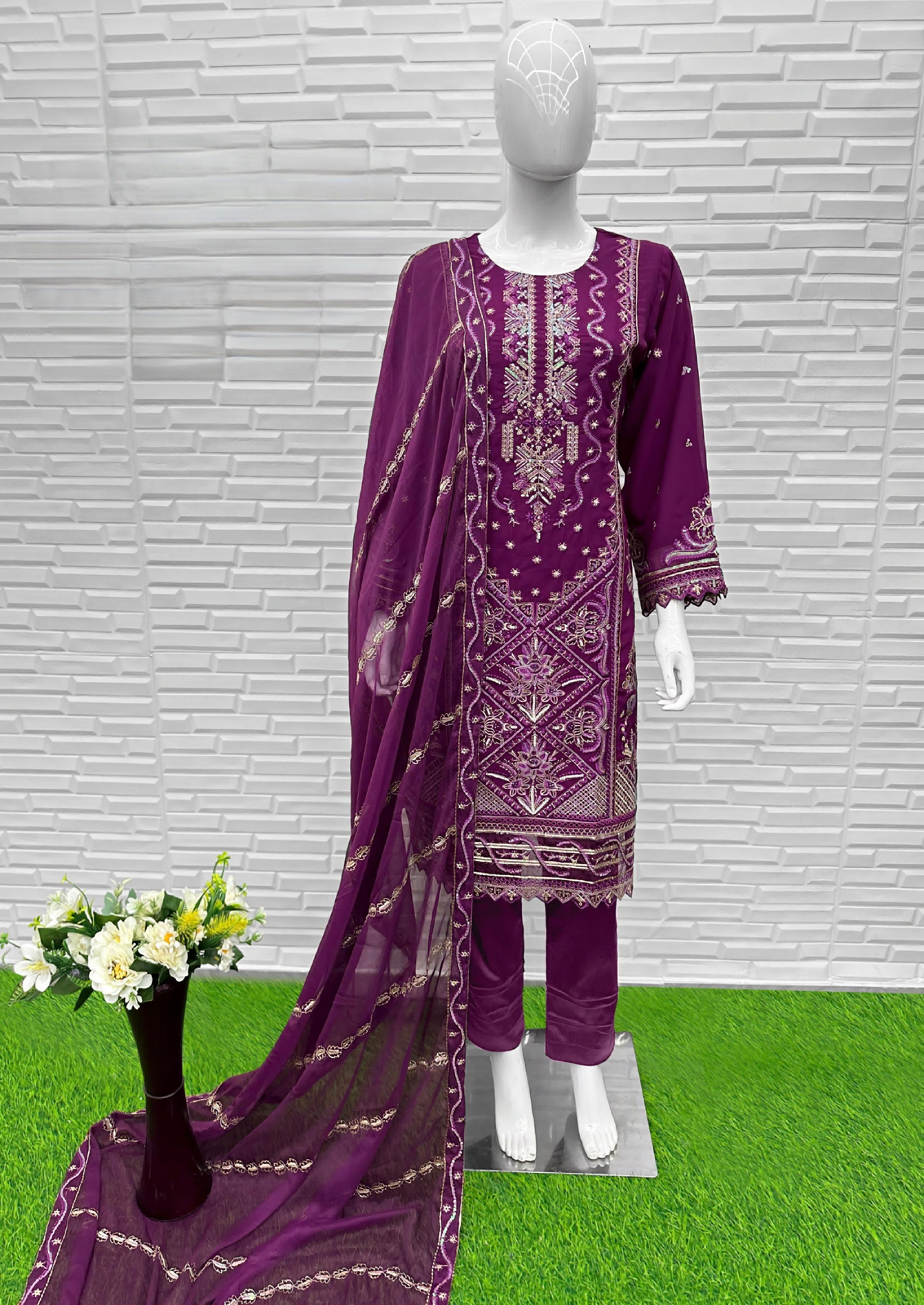 Moonlit Bloom Suit Pakistani Suit LXPK0049