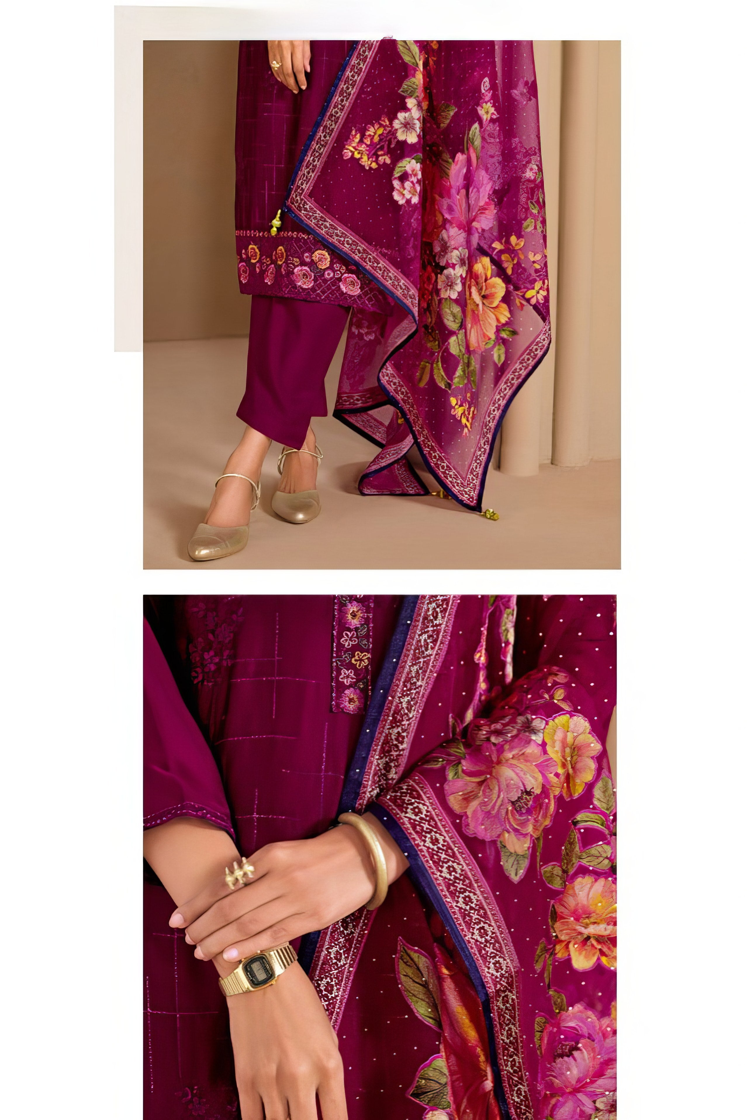 Floral printed Luxury Suit LXST0058