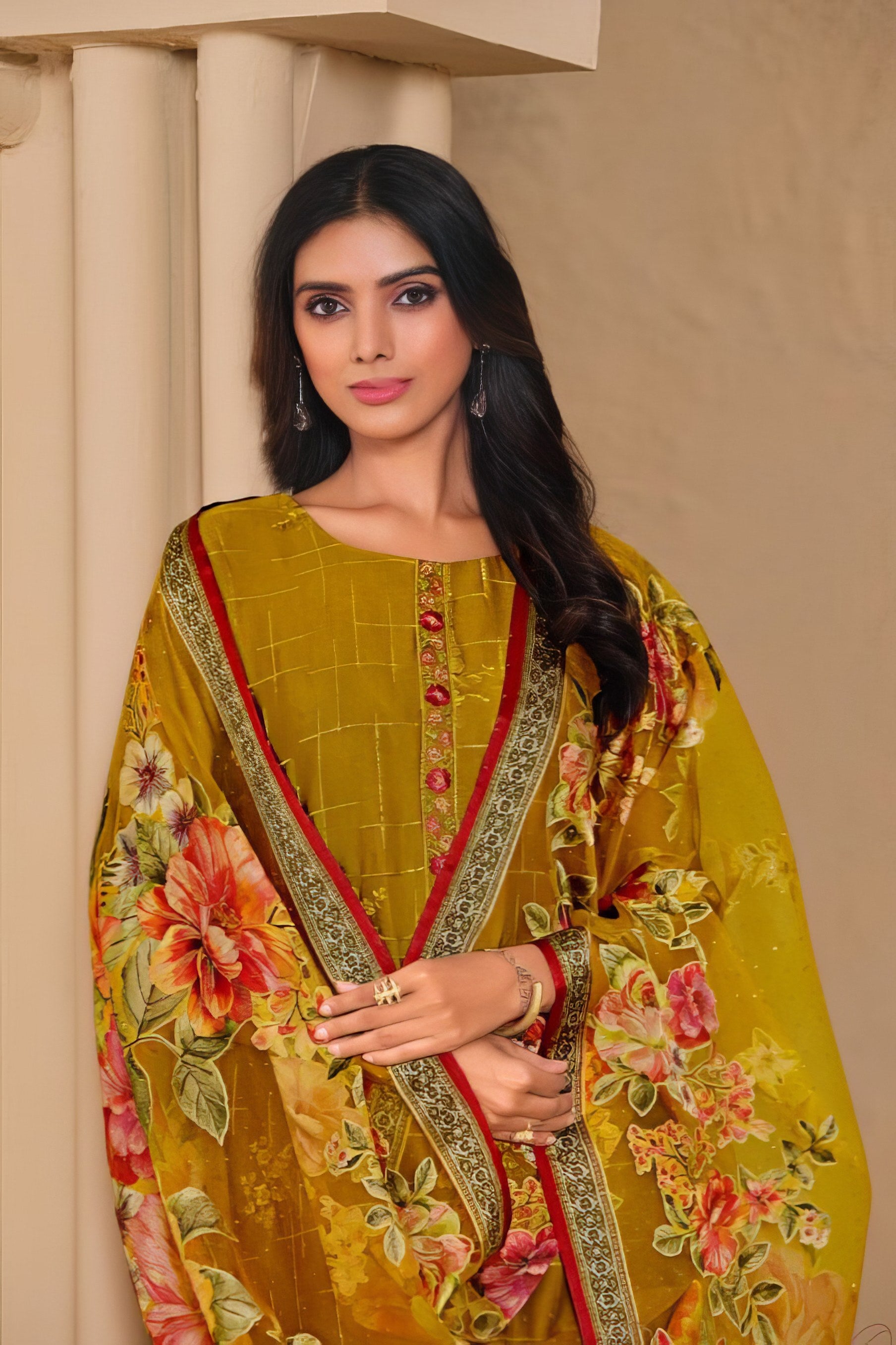 Floral printed Luxury Suit LXST0058