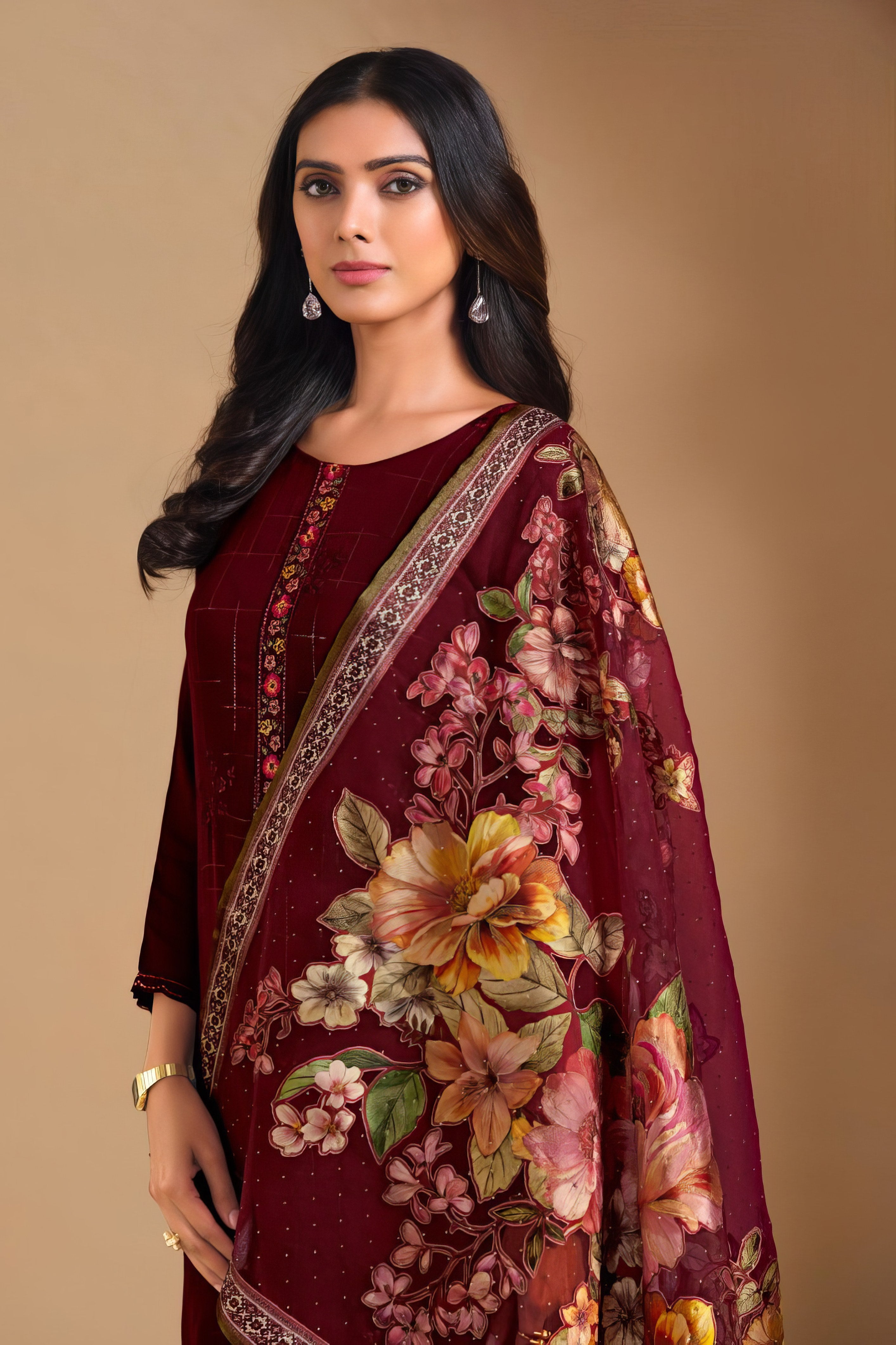 Floral printed Luxury Suit LXST0058