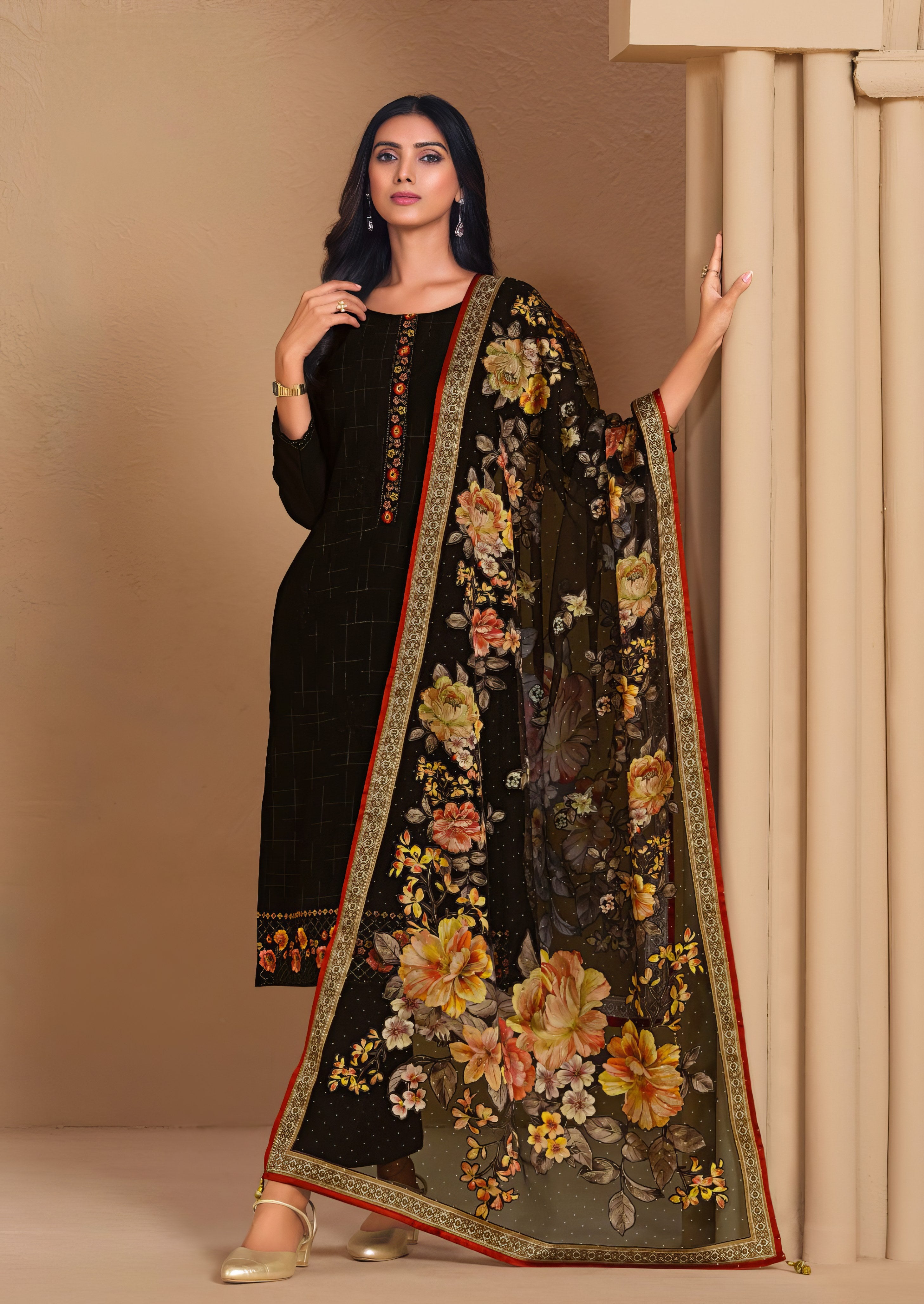 Floral printed Luxury Suit LXST0058