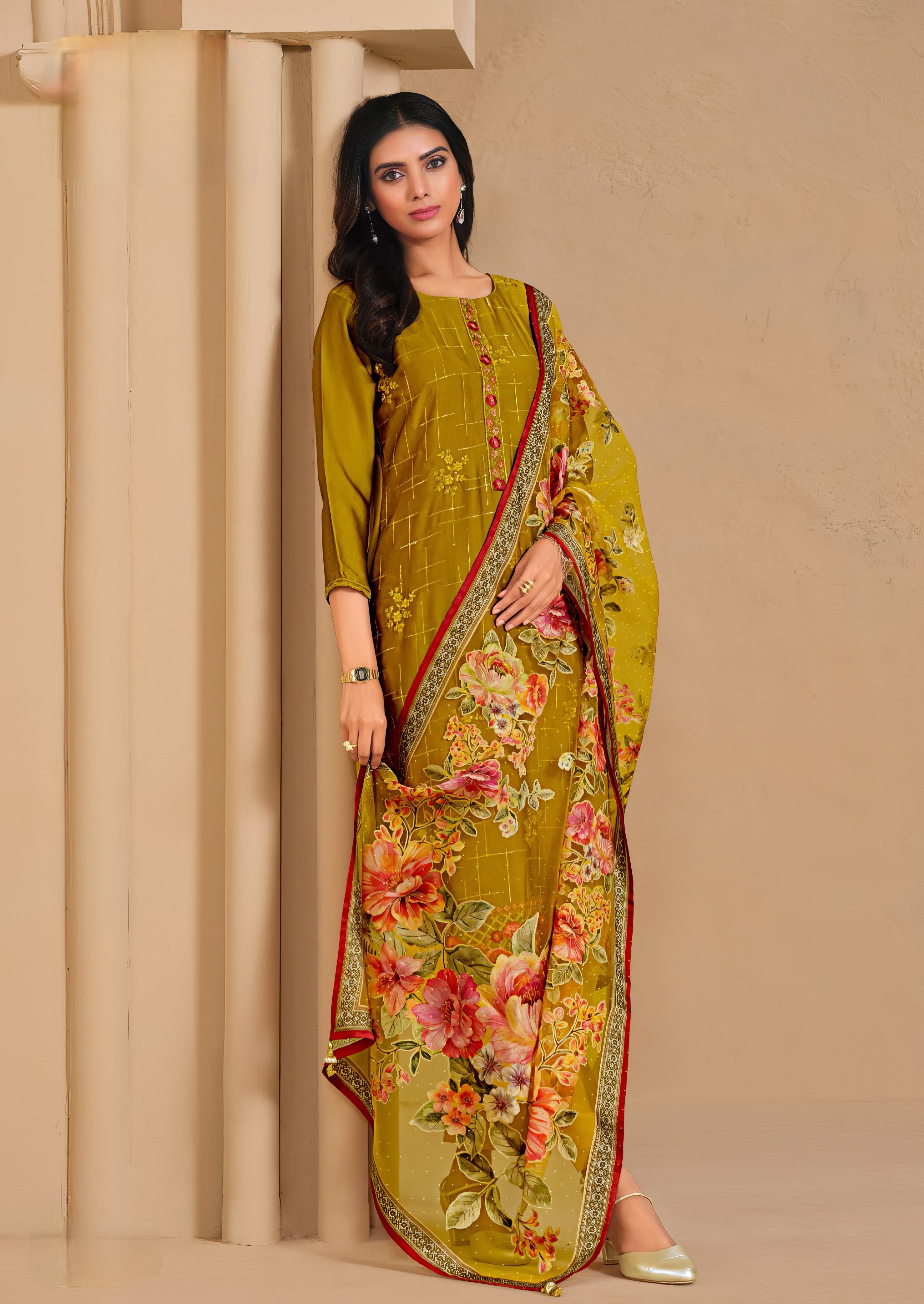 Floral printed Luxury Suit LXST0058