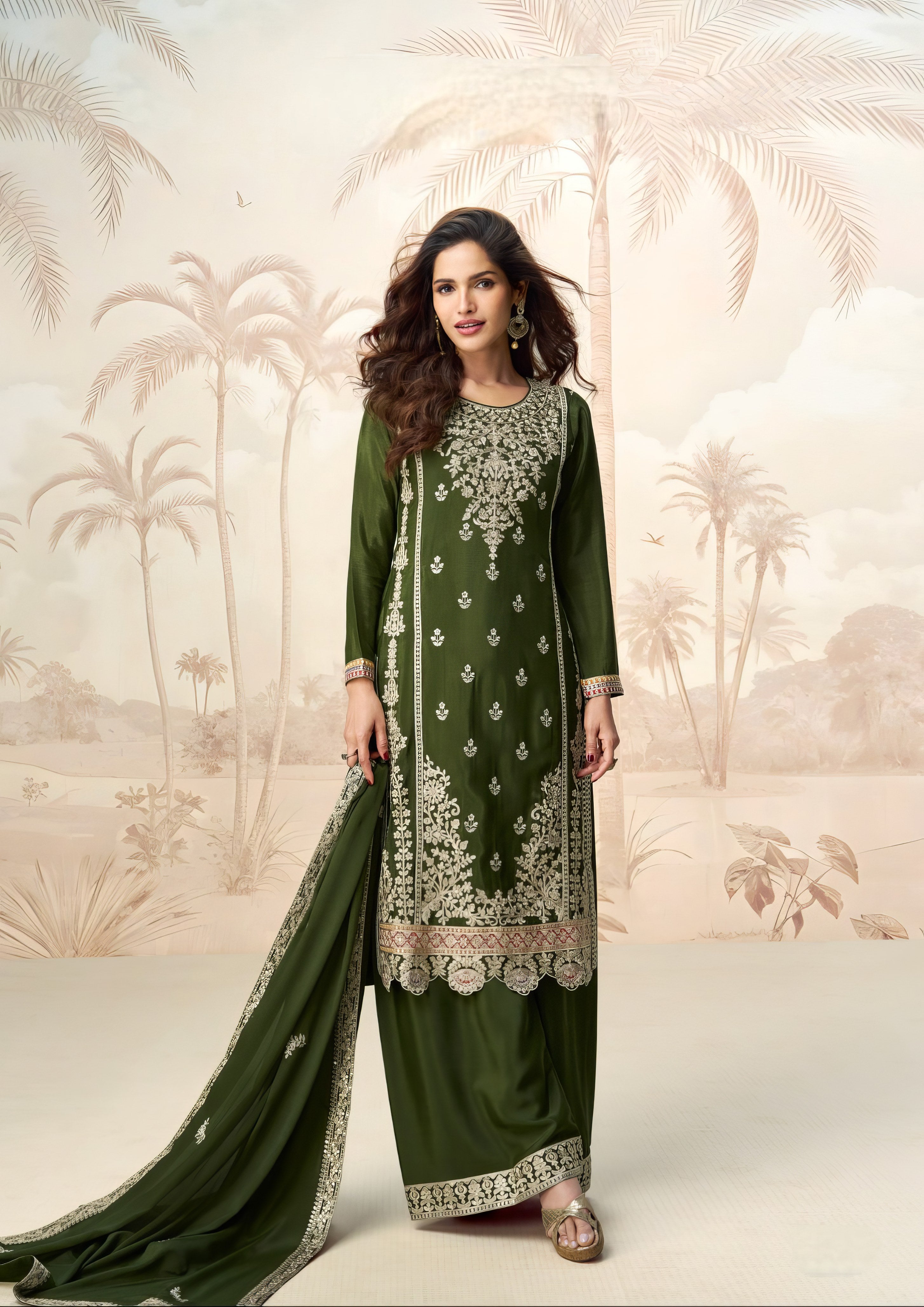 Embroidred Premium Plazzo Suit LXSR0092