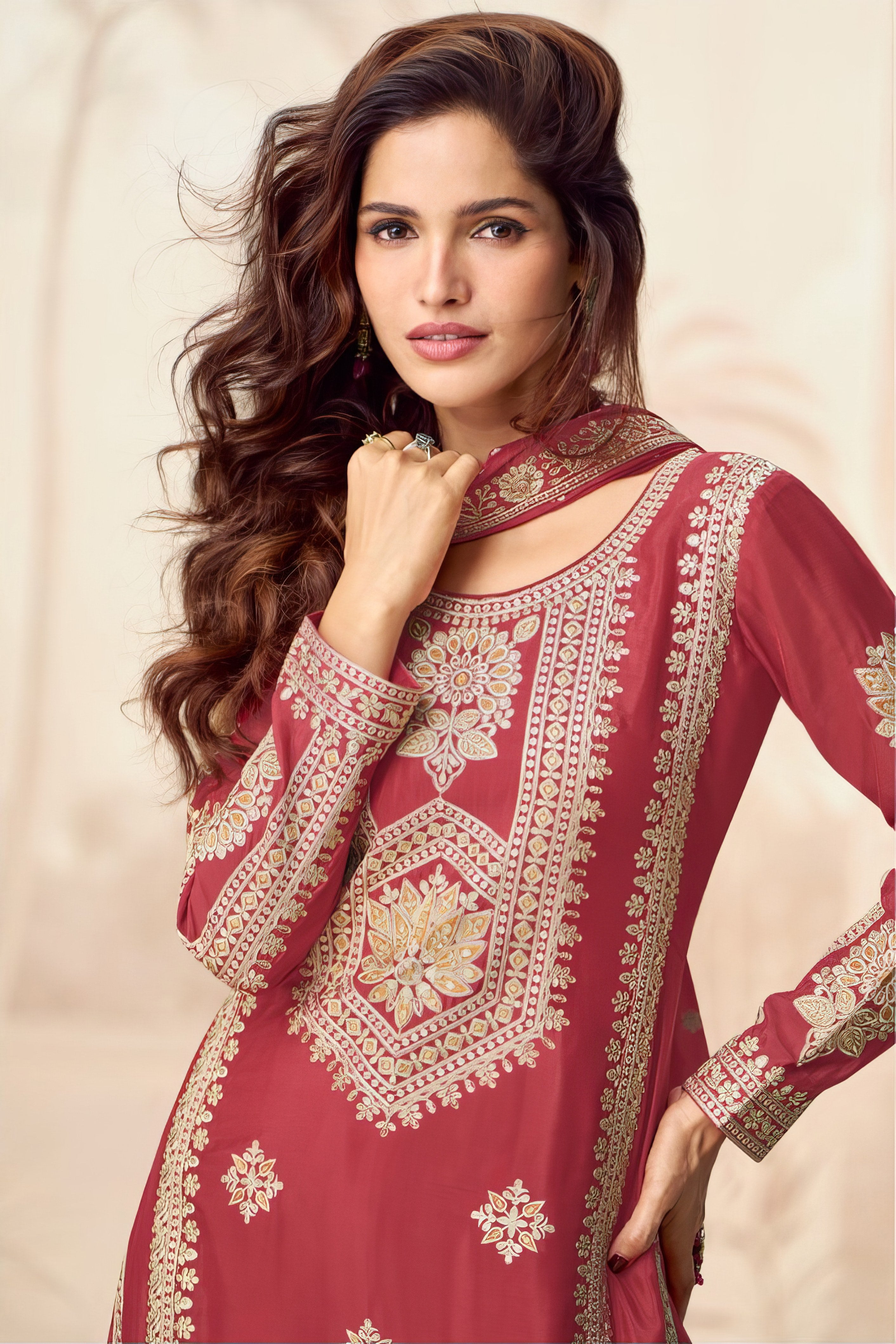 Embroidred Premium Plazzo Suit LXSR0092