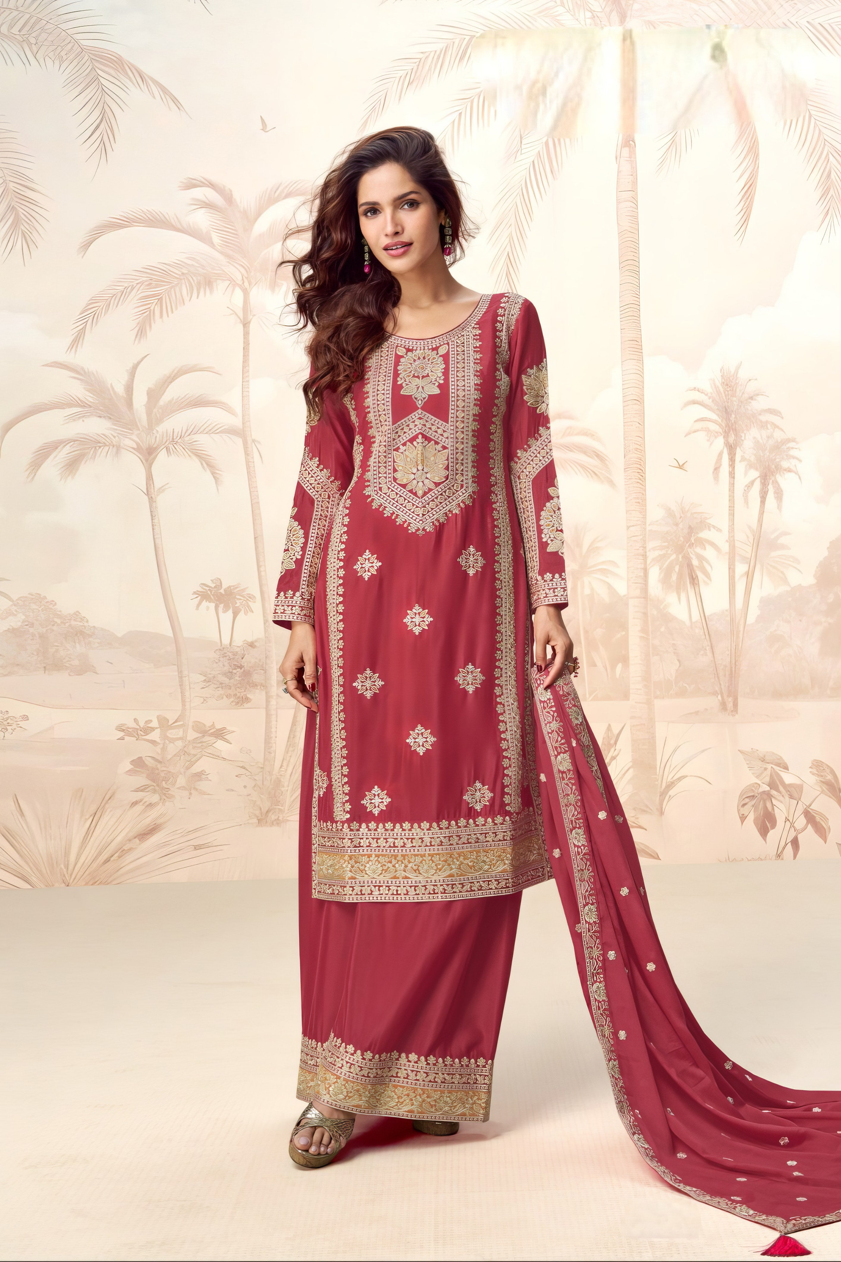 Embroidred Premium Plazzo Suit LXSR0092
