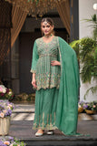 Embroidered Chinon Sharara Suit LXSR0098