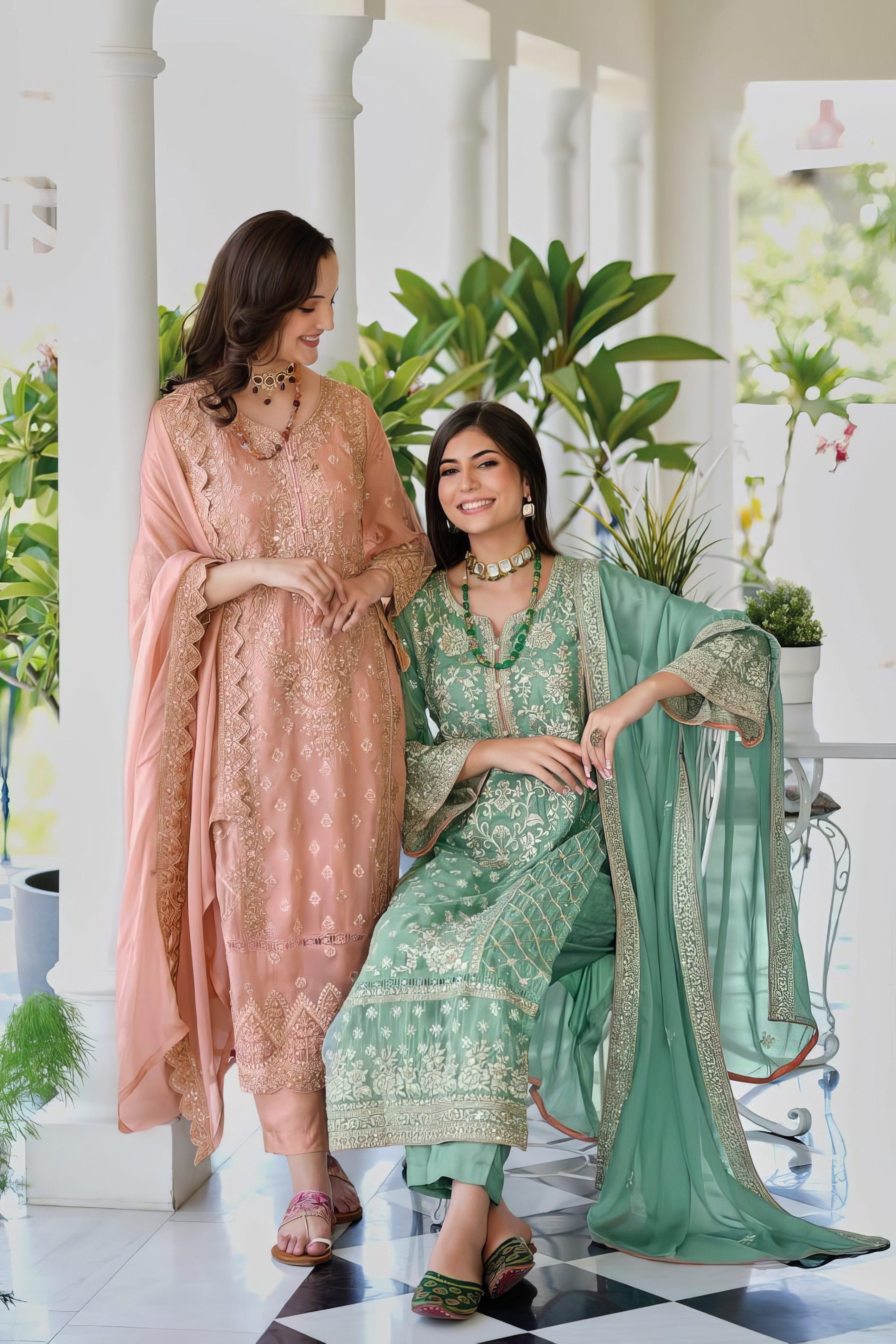 Floral Design Pakistani Suit LXPK0087