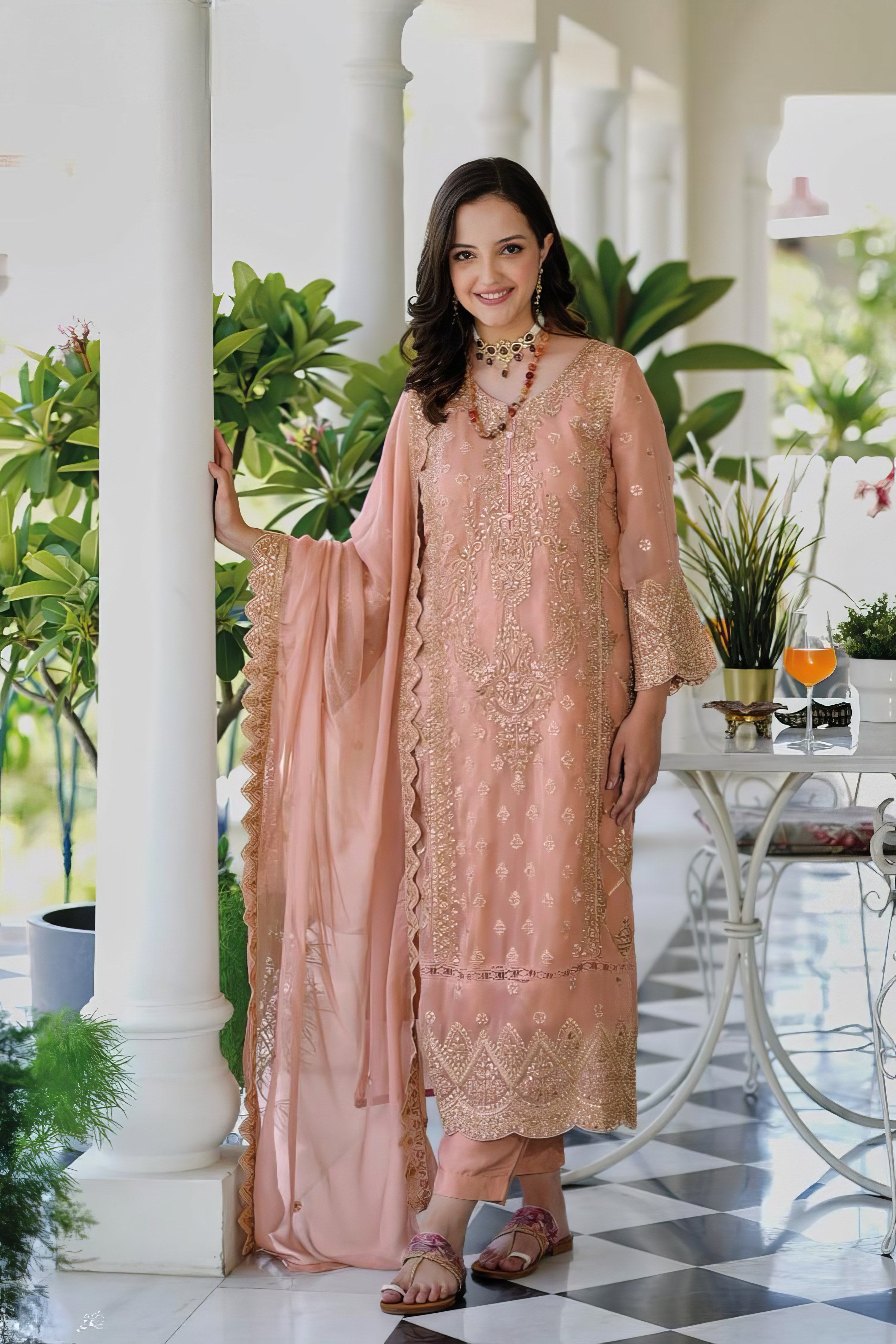 Floral Design Pakistani Suit LXPK0087