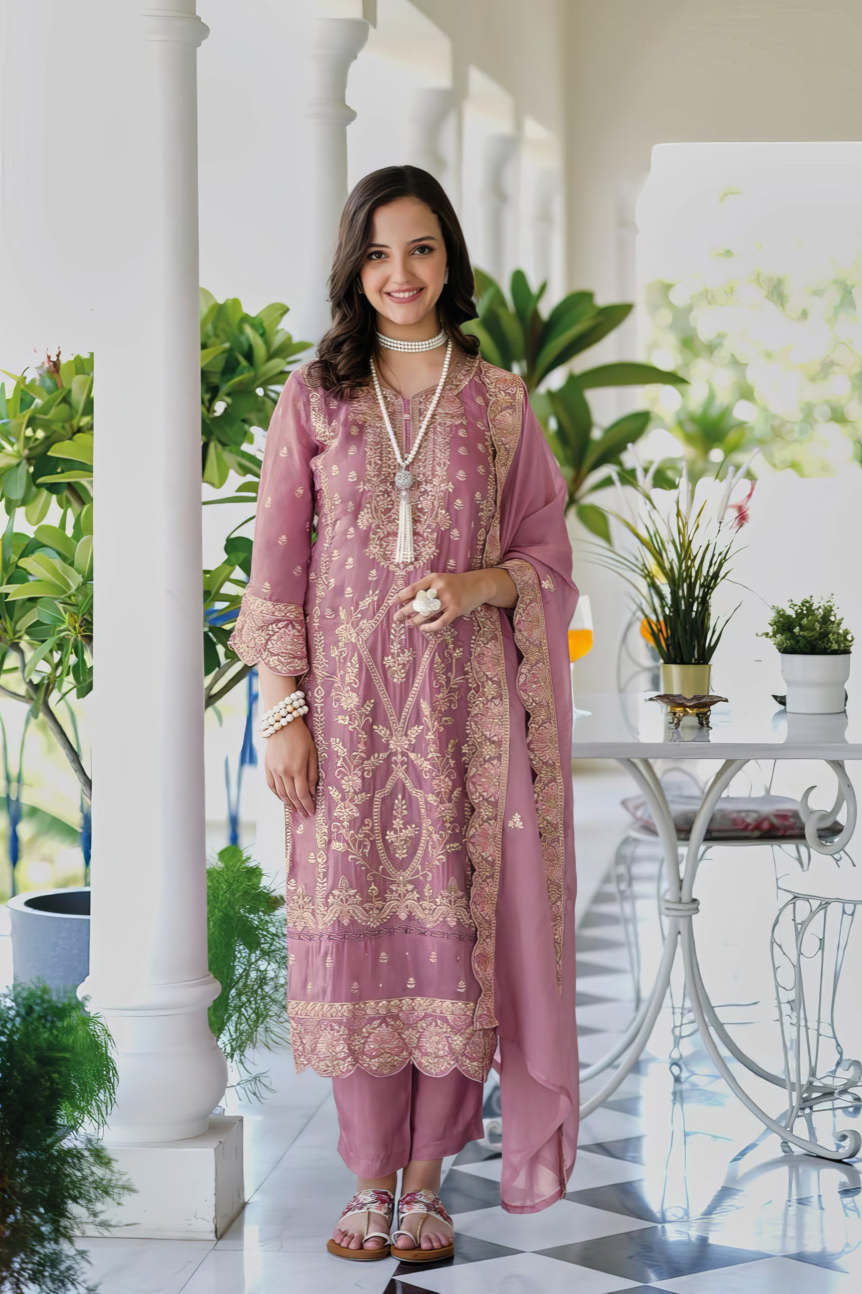 Floral Design Pakistani Suit LXPK0087