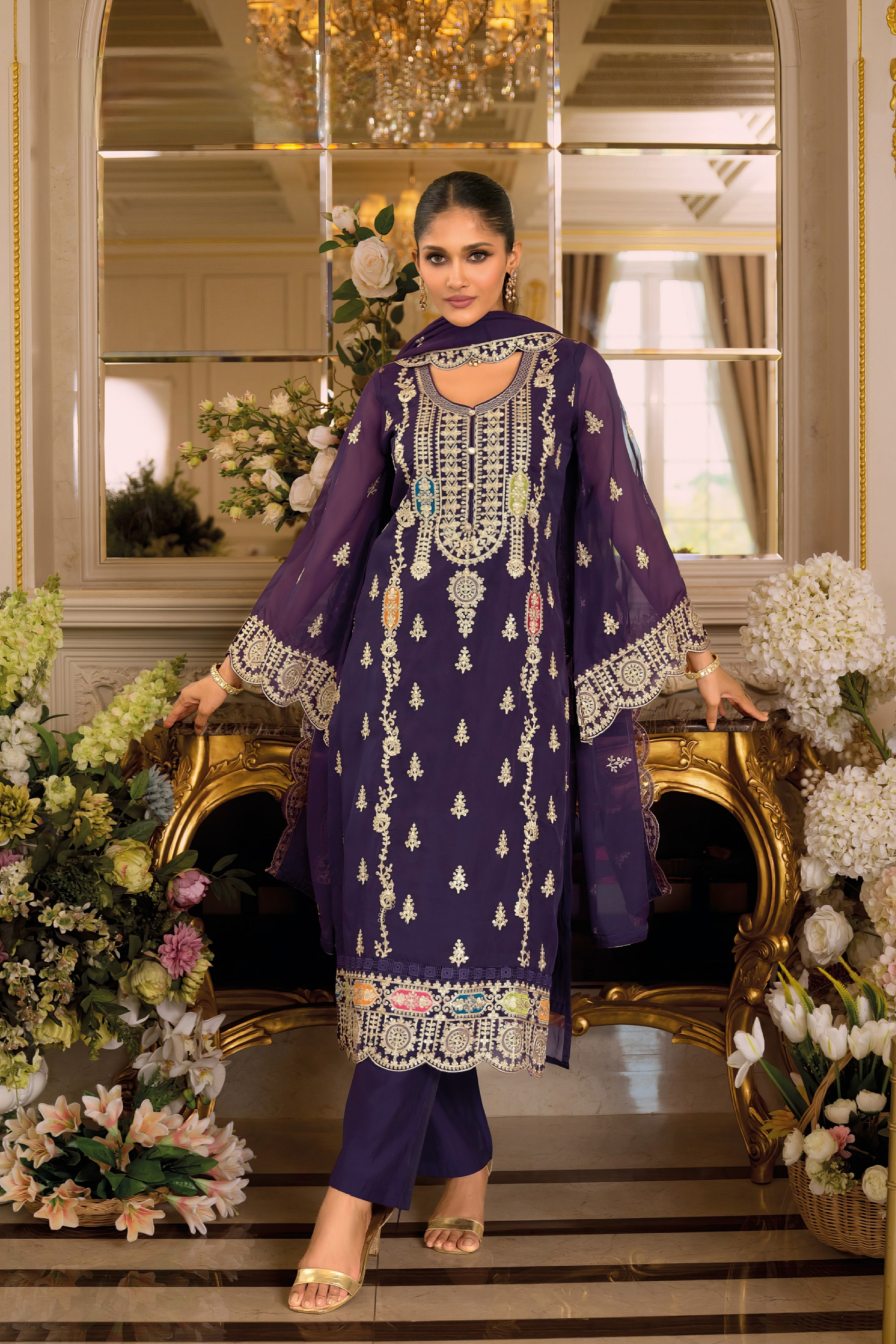 Organza Elegance Pakistani Suit LXPK0090