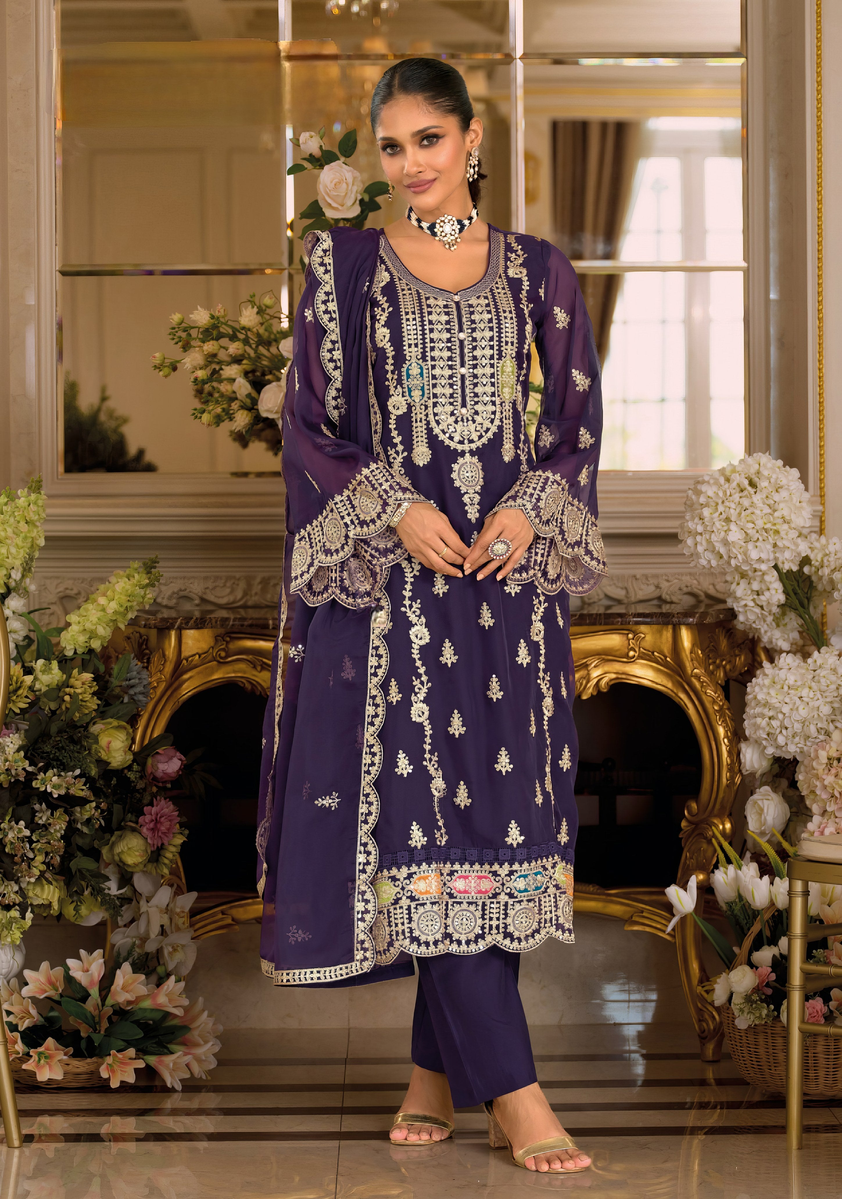 Organza Elegance Pakistani Suit LXPK0090