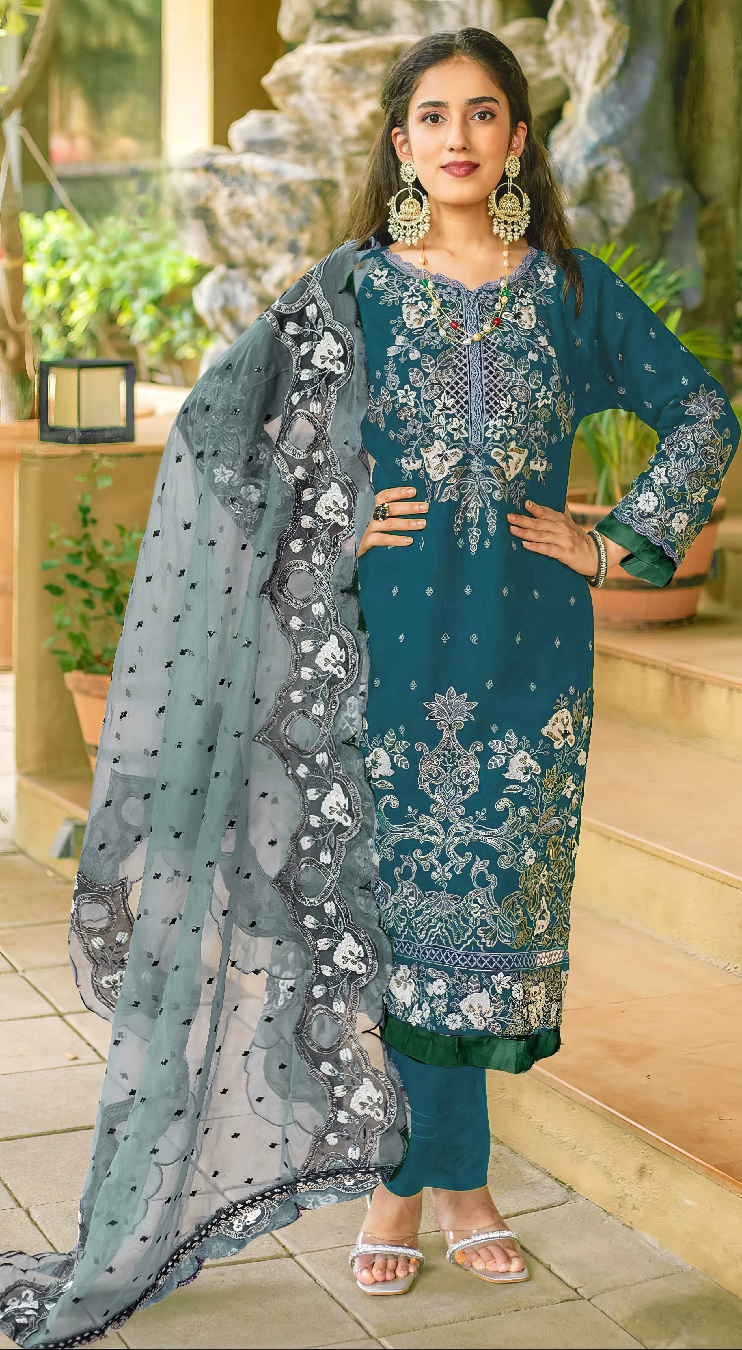 Organza Bloom Pakistani Suit EAPK0079