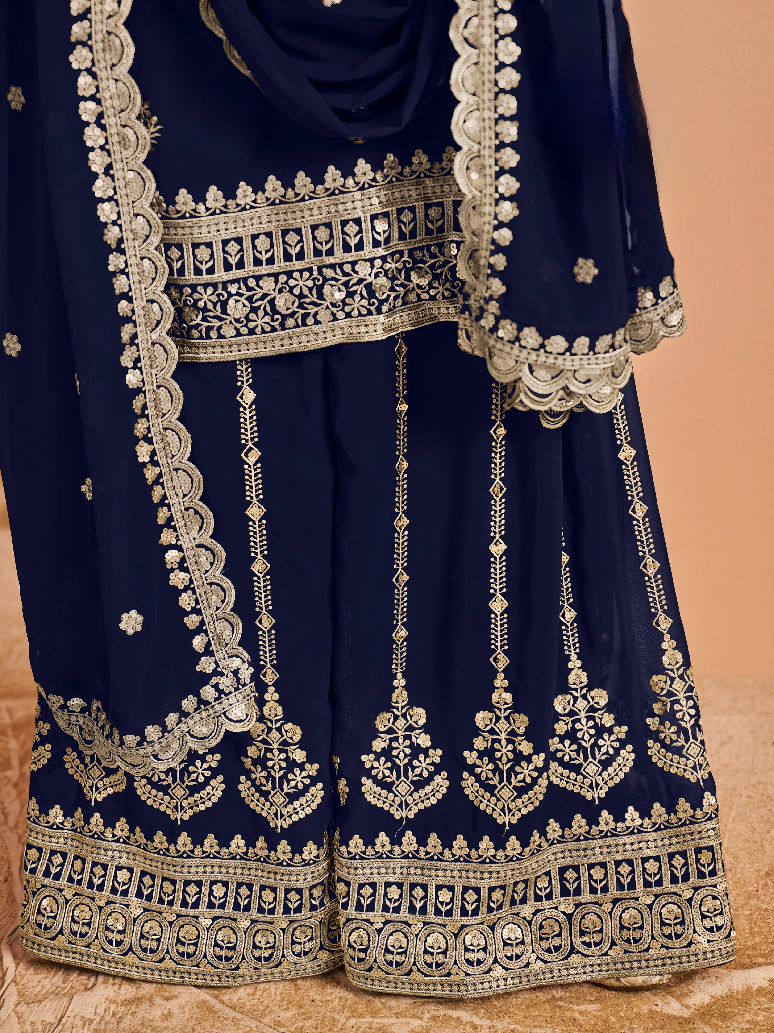 Georgette Plazzo Set Sharara LXSR0097