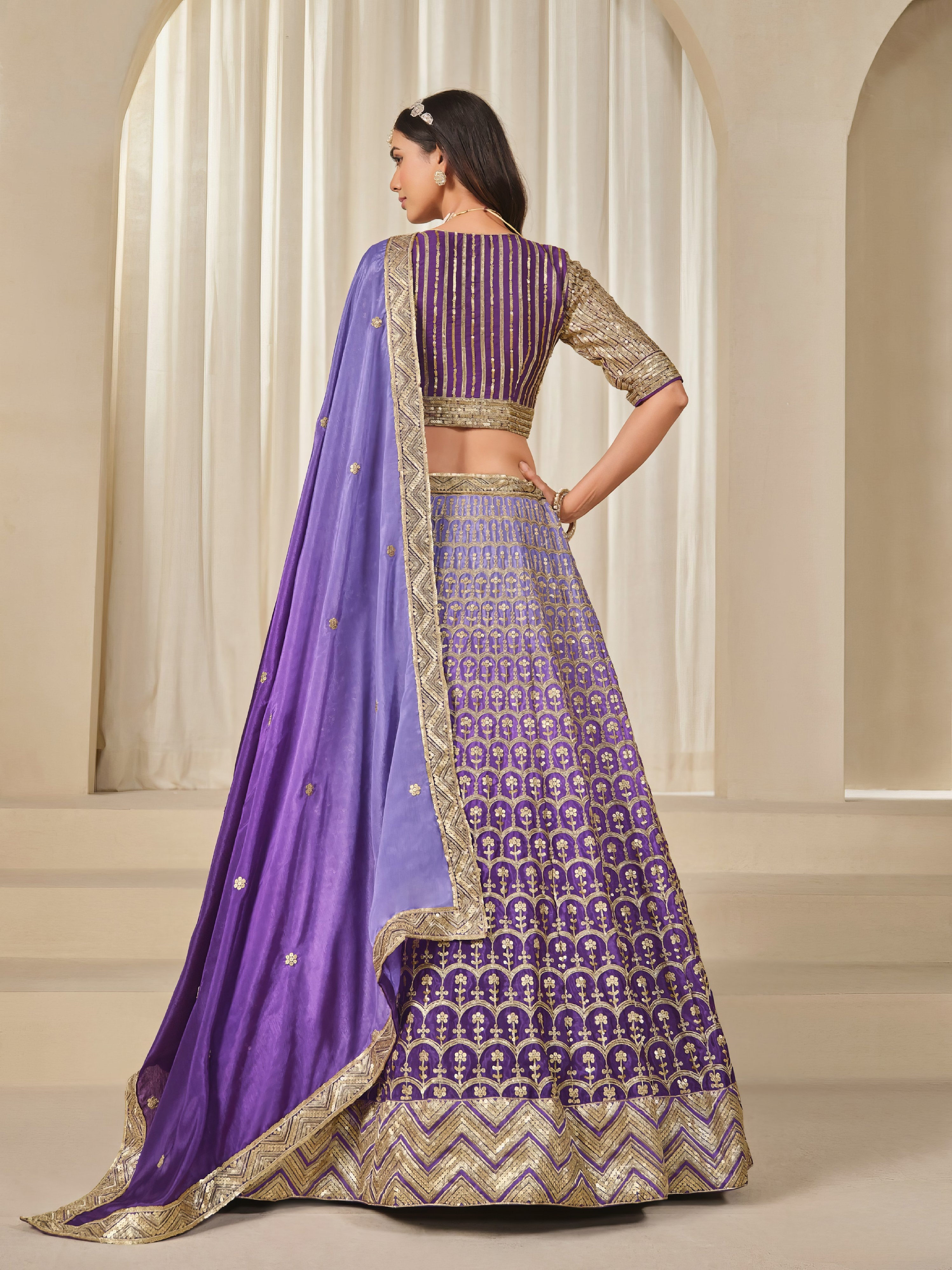 Premium Chinon Silk Lehenga LXLG0028