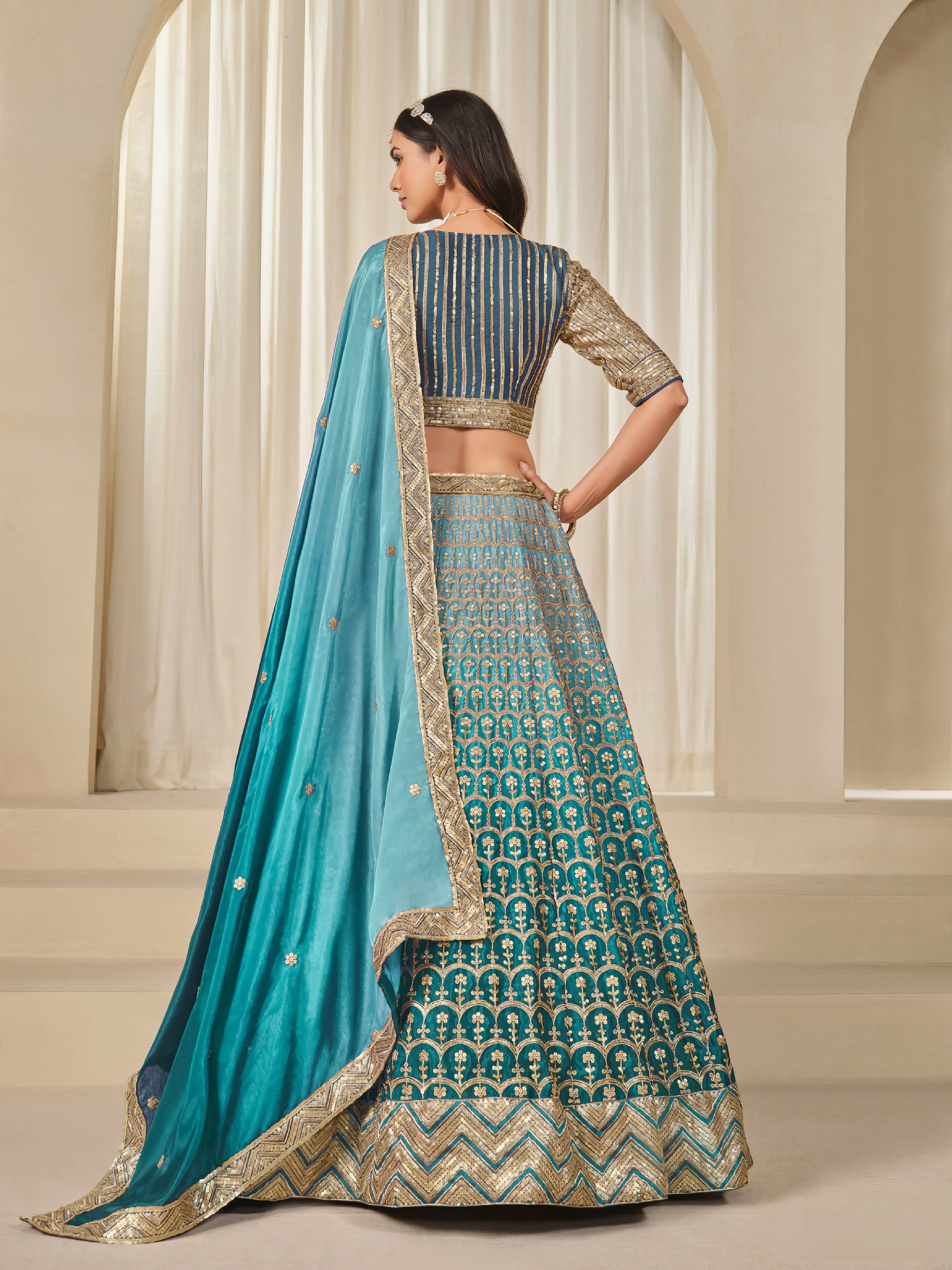 Premium Chinon Silk Lehenga LXLG0028