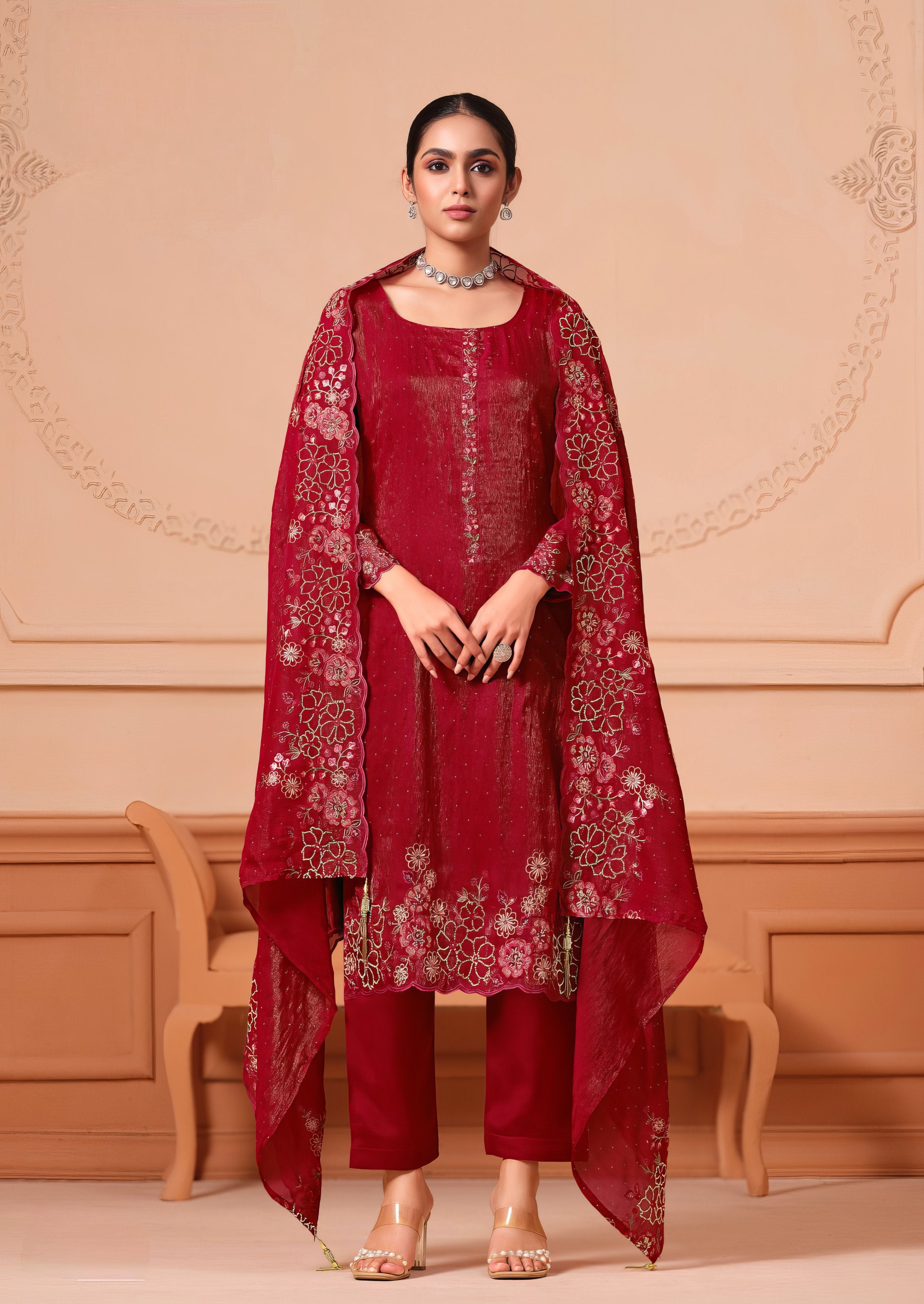 Embroidered Luxury Ethenic Suit LXST0070