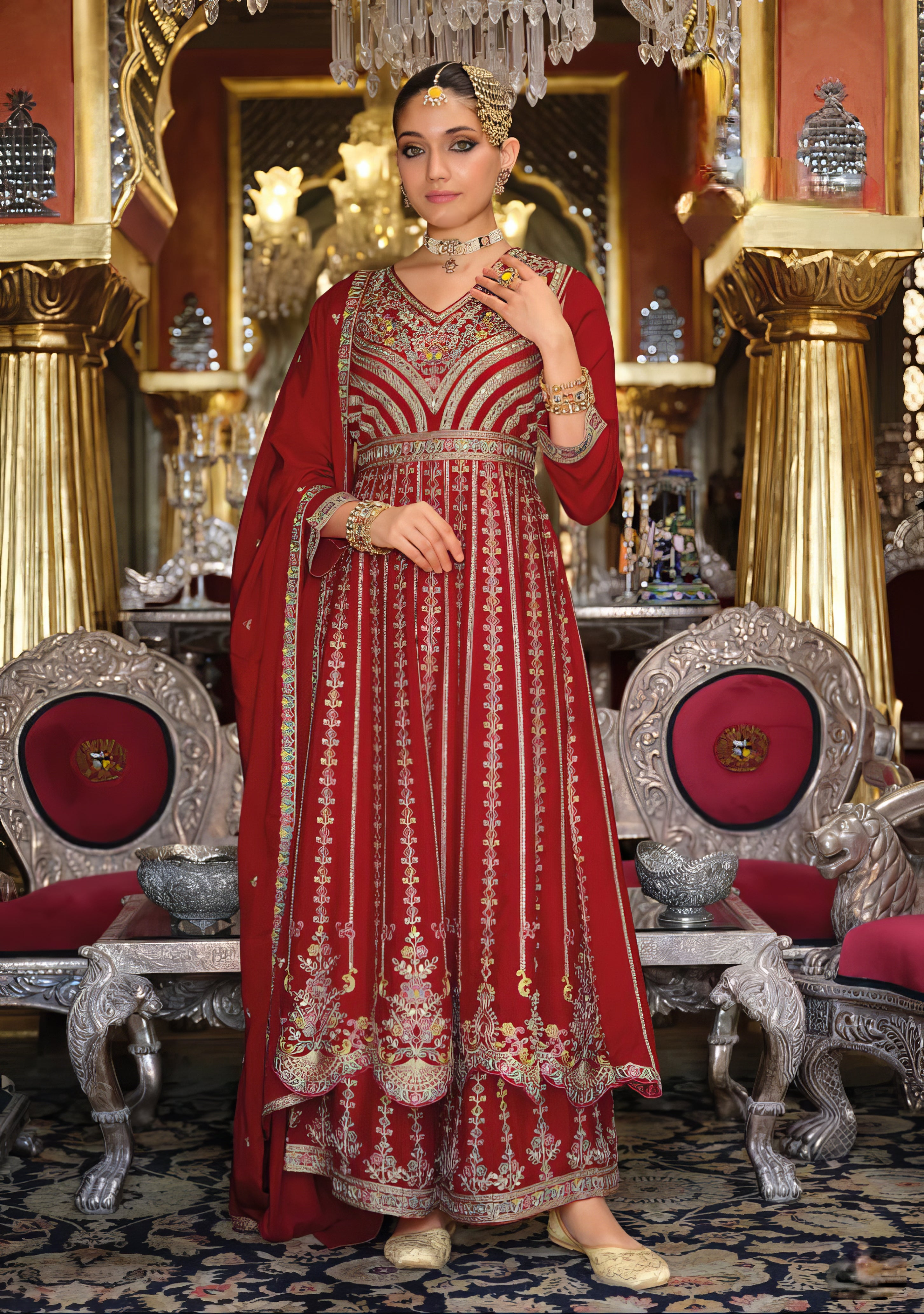 Regal Bloom Sharara Set LXSR0116