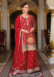 Zara Embroidered Chinon Sharara Set LXSR0118