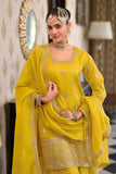 Zara Embroidered Simar Ensemble Sharara Set LXSR0119