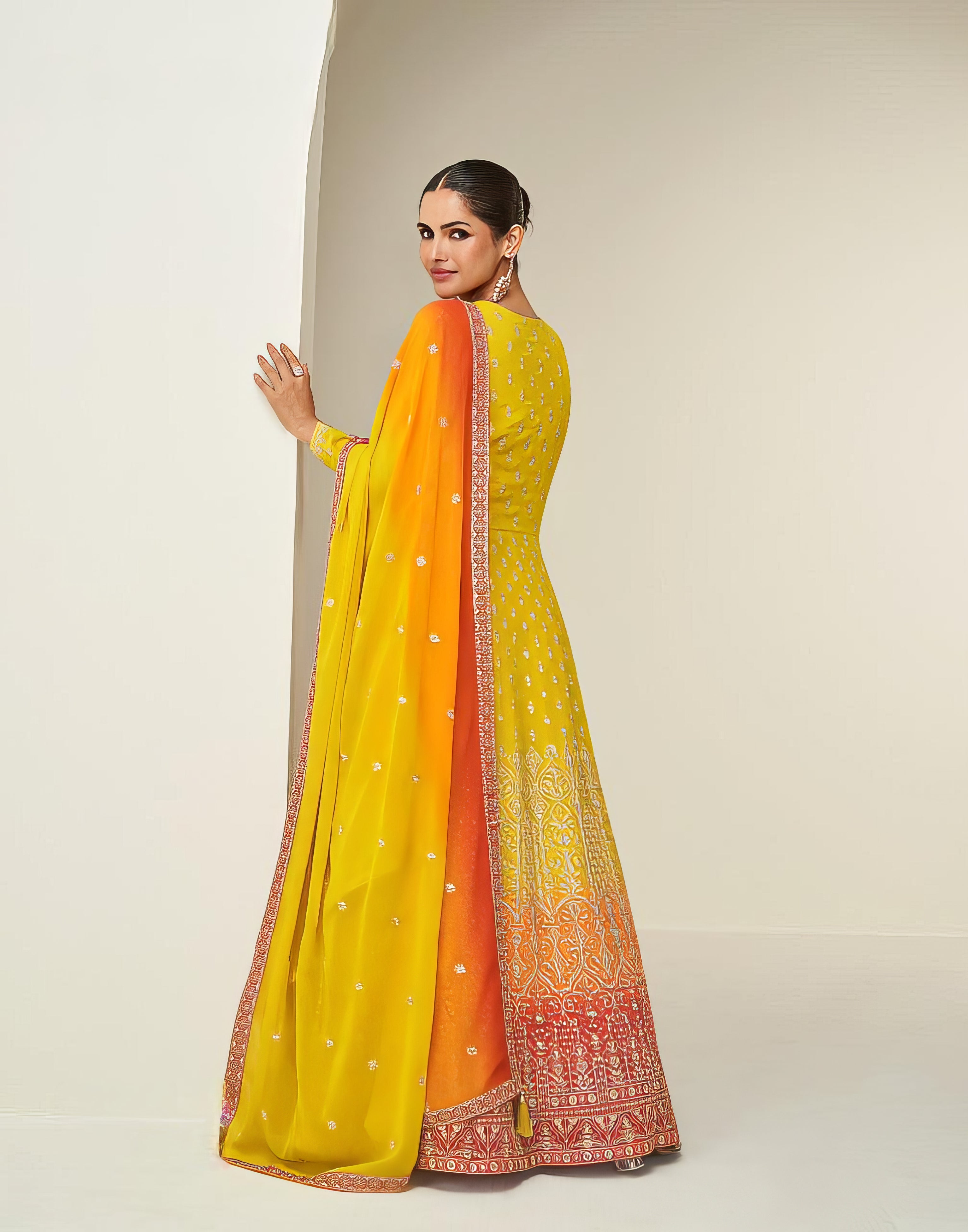 Zariya Silk Ensemble  Gown LXGW0050