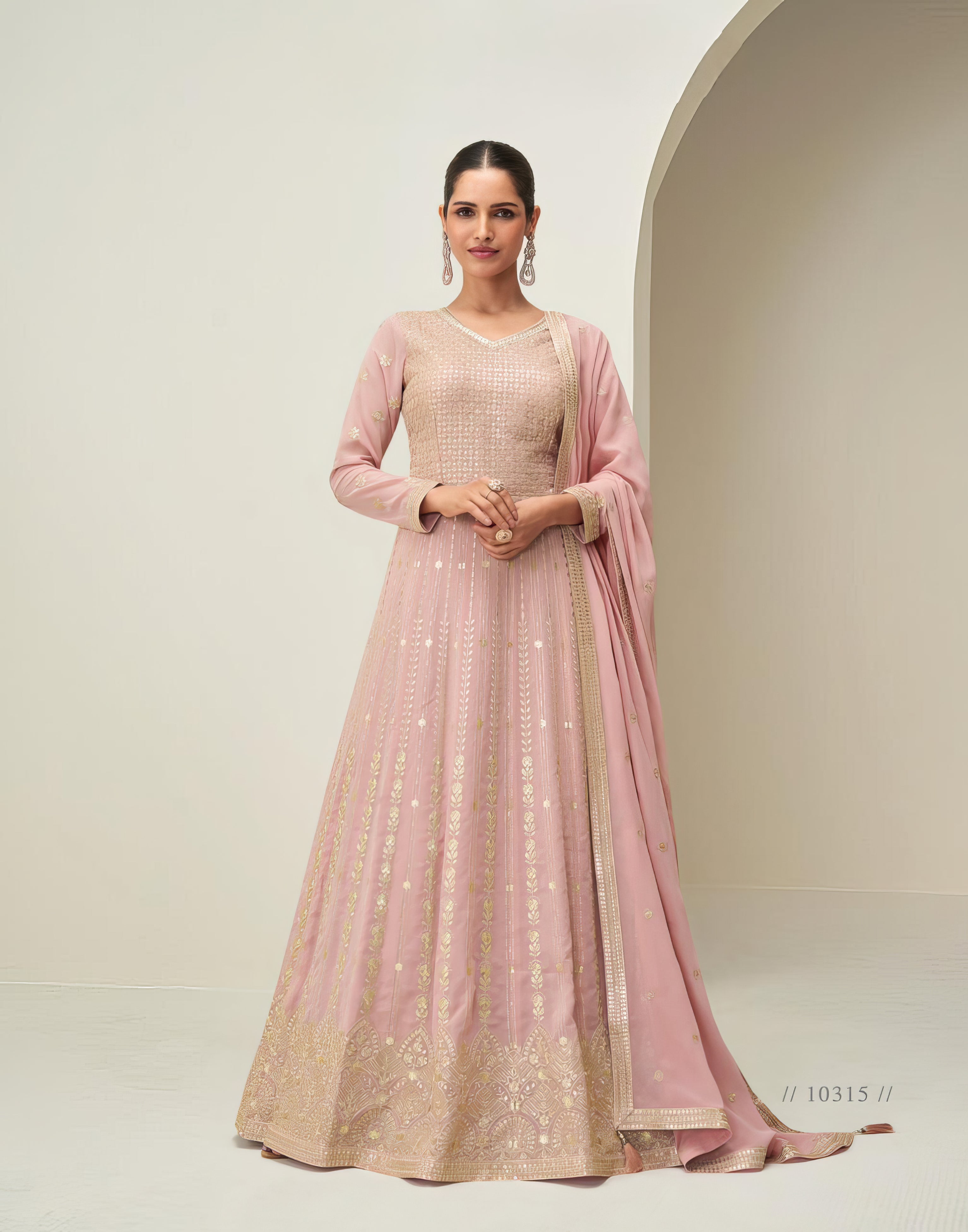 Zariya Silk Ensemble  Gown LXGW0050
