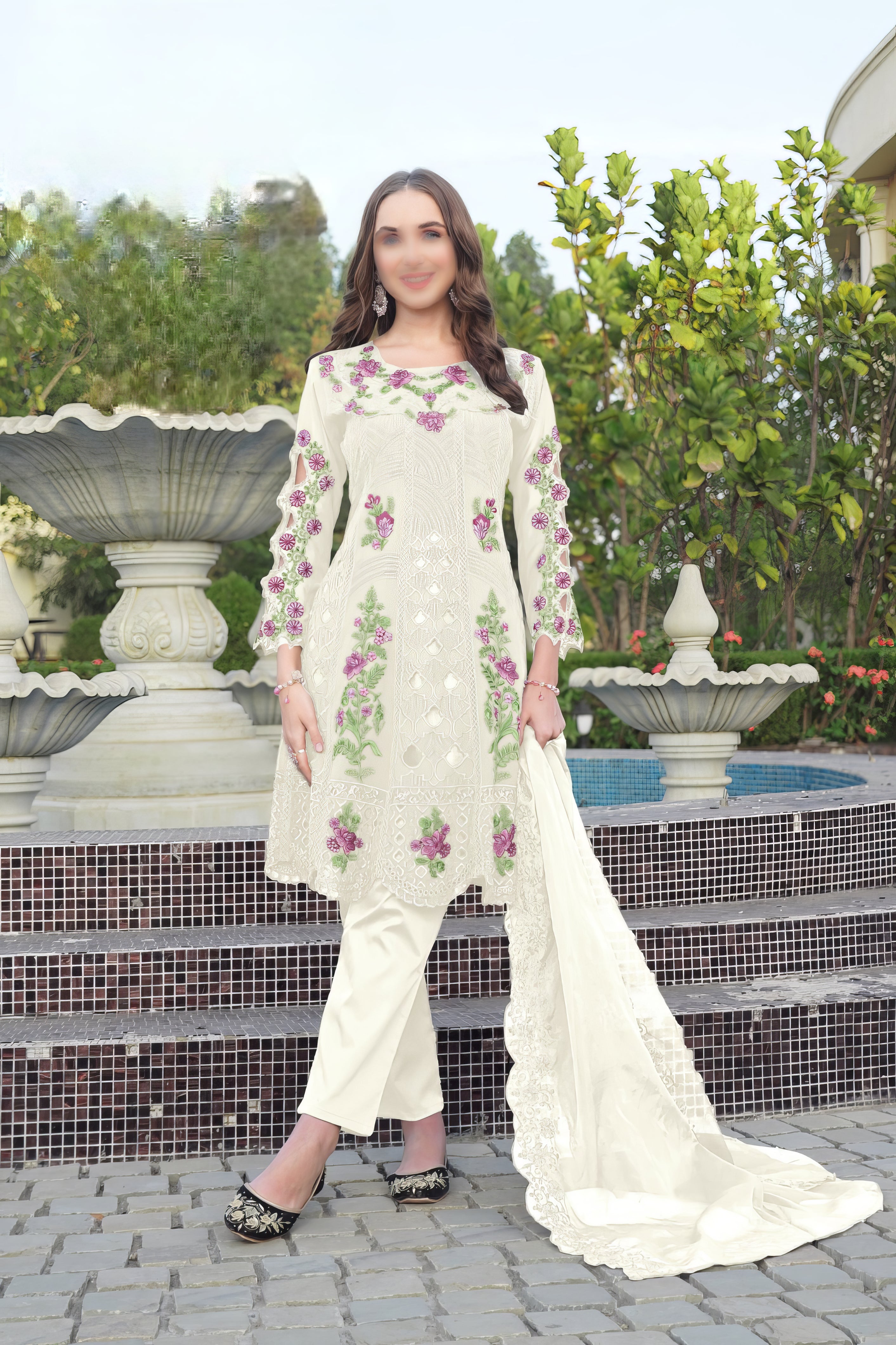 Floral Embroidered Pakistani Suit EAPK0098