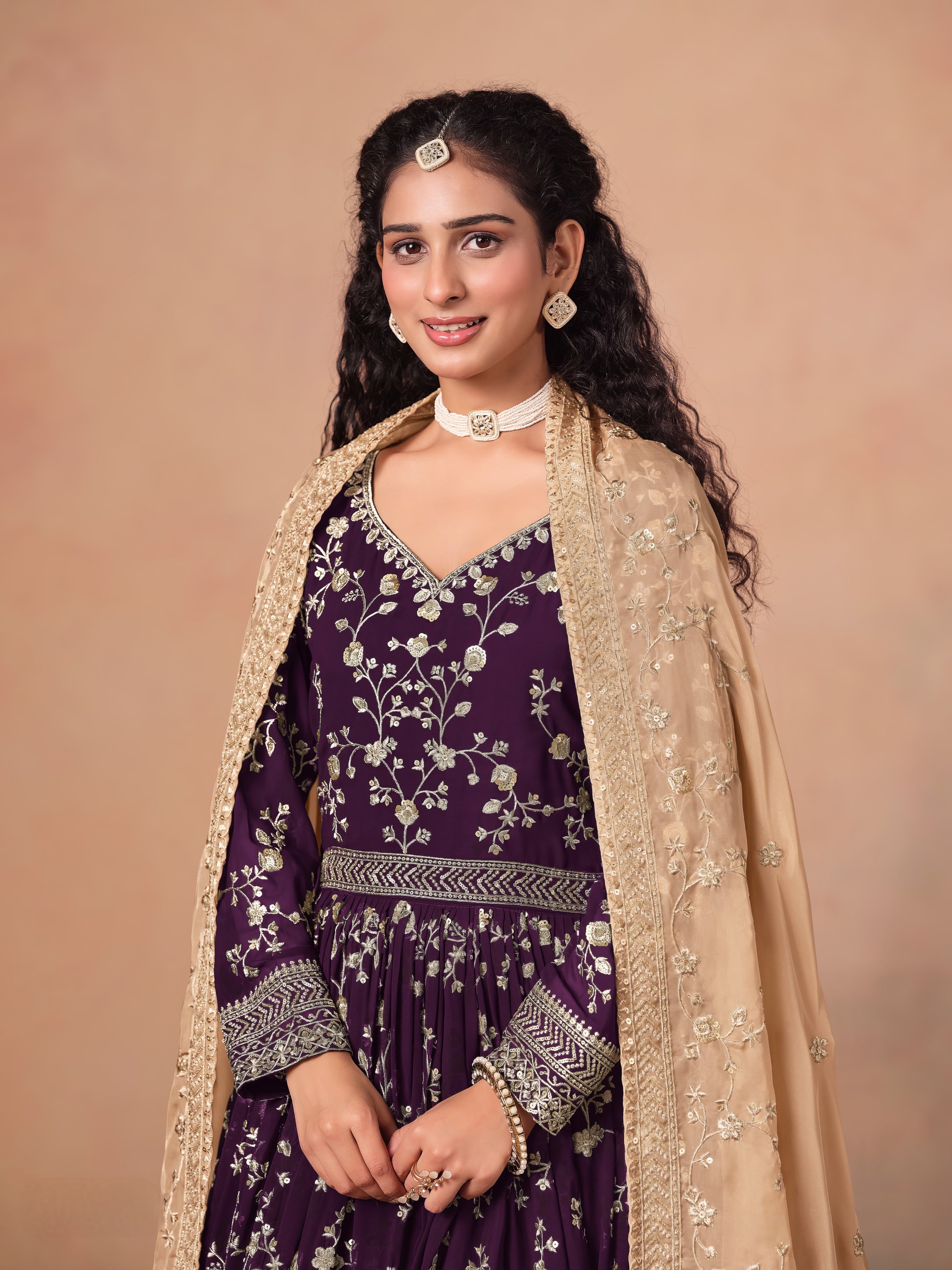 Noor Faux Georgette Gown LXGW0062