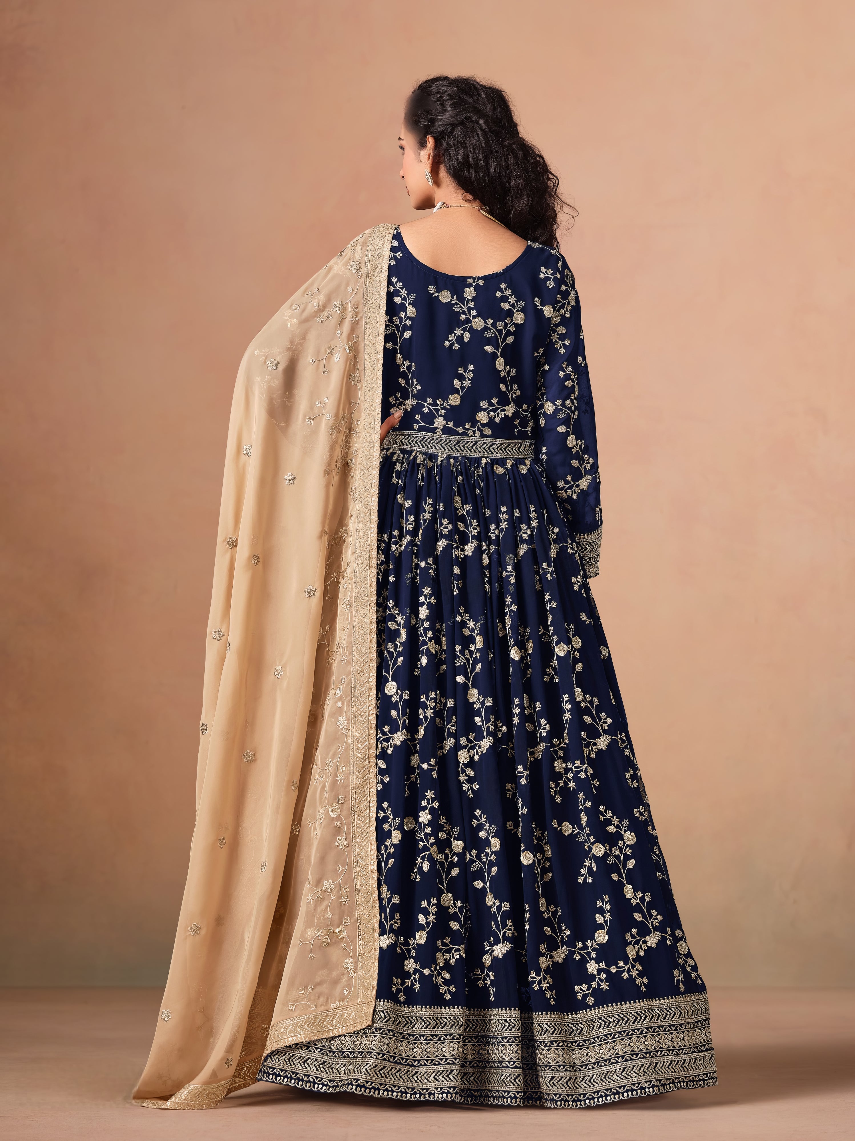 Noor Faux Georgette Gown LXGW0062